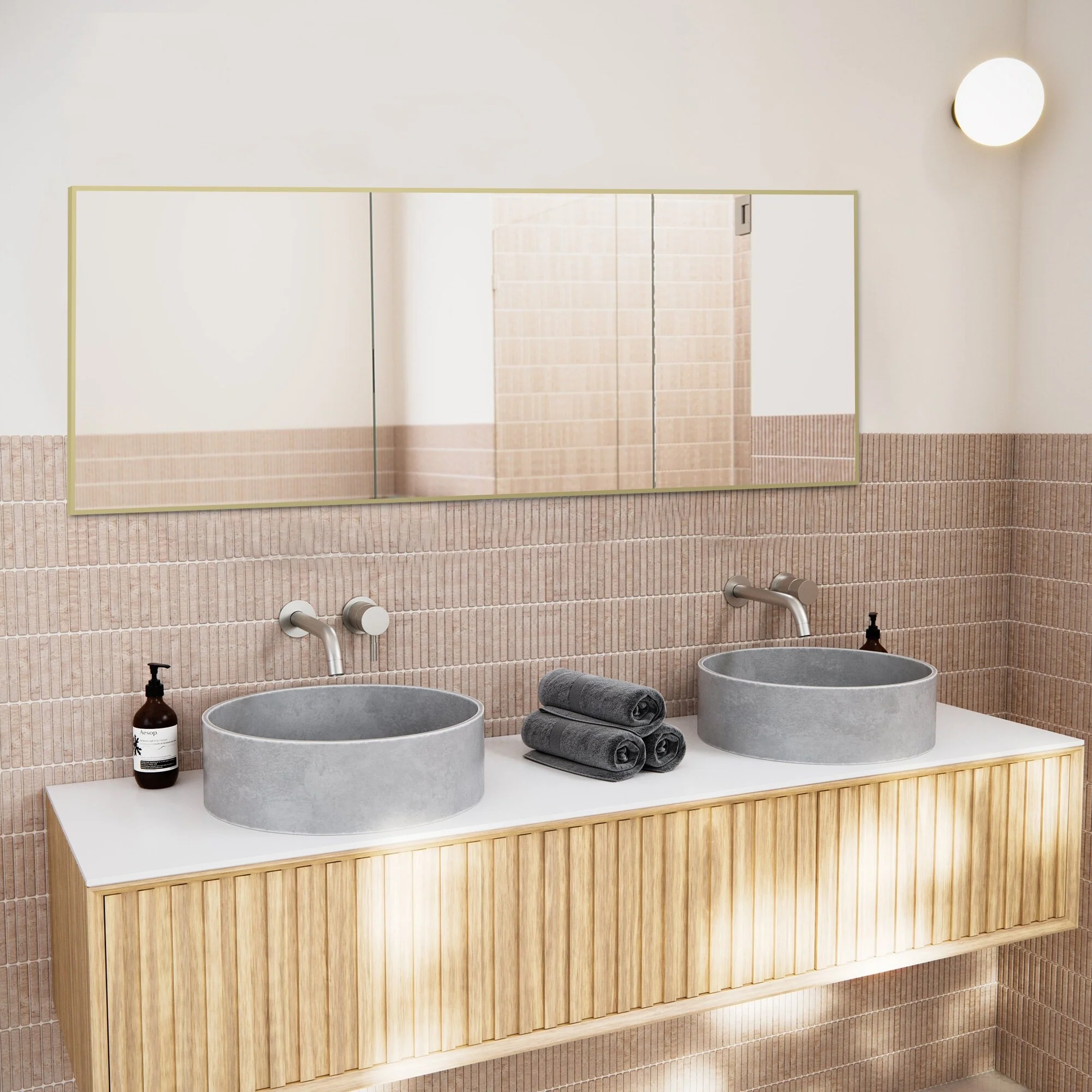64x21 Full Length Floor Mirror, Large Full Body Aluminum Alloy Frame Standing Mirror with Stand and Wall Mount Option - Image 22