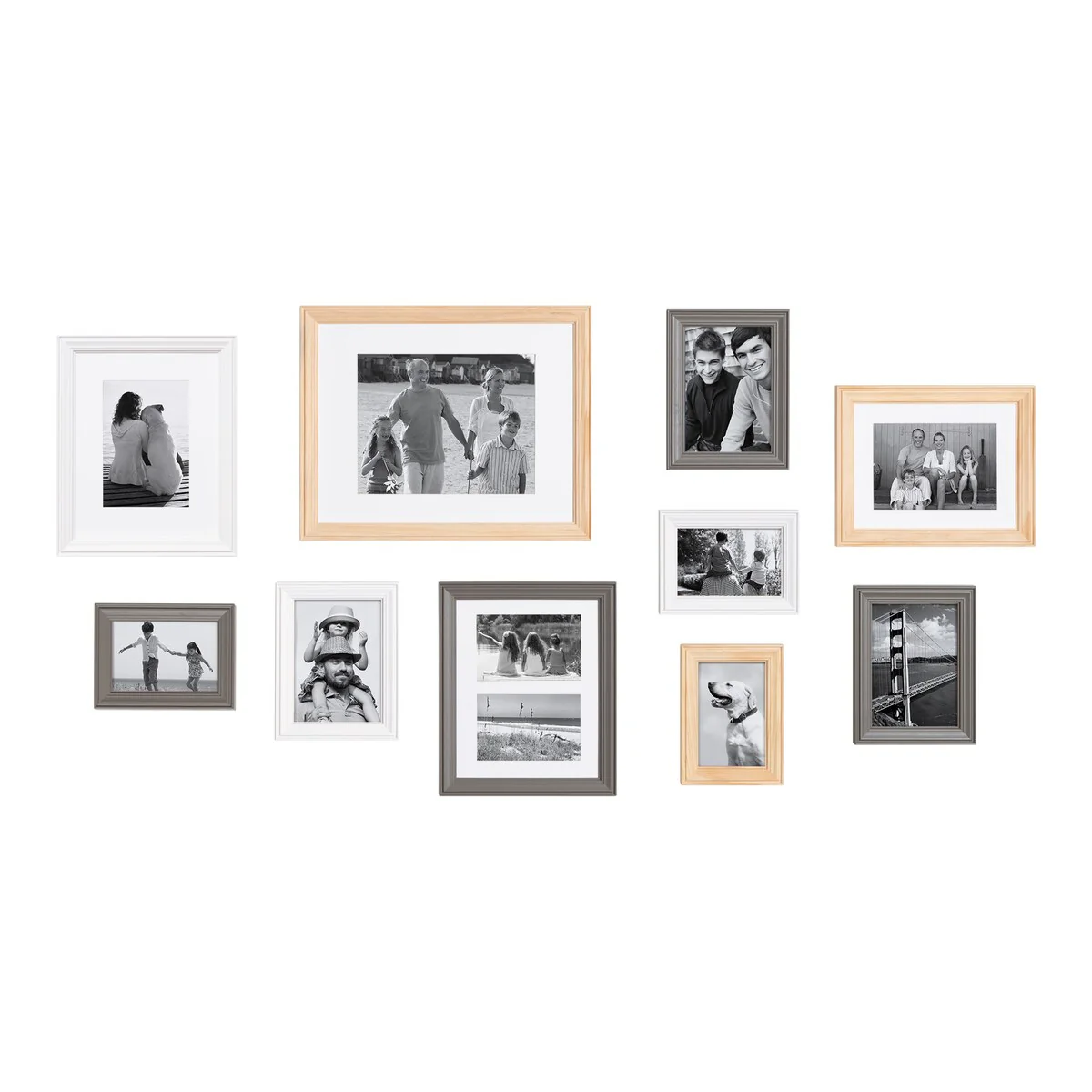 10-Piece Wood Gallery Wall Picture Frame Set, Decorative Photo Display Frames for Living Room, Bedroom and Home Decor - Image 7