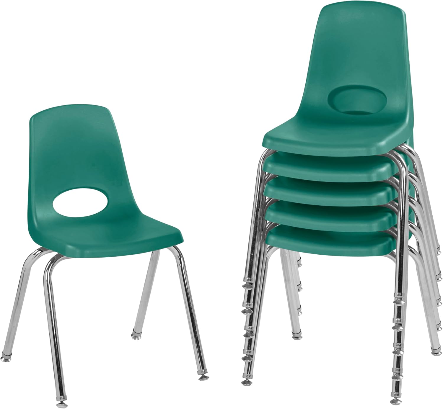10" School Stack Chair with Swivel Glides, Purple, 6-Pack - Image 53