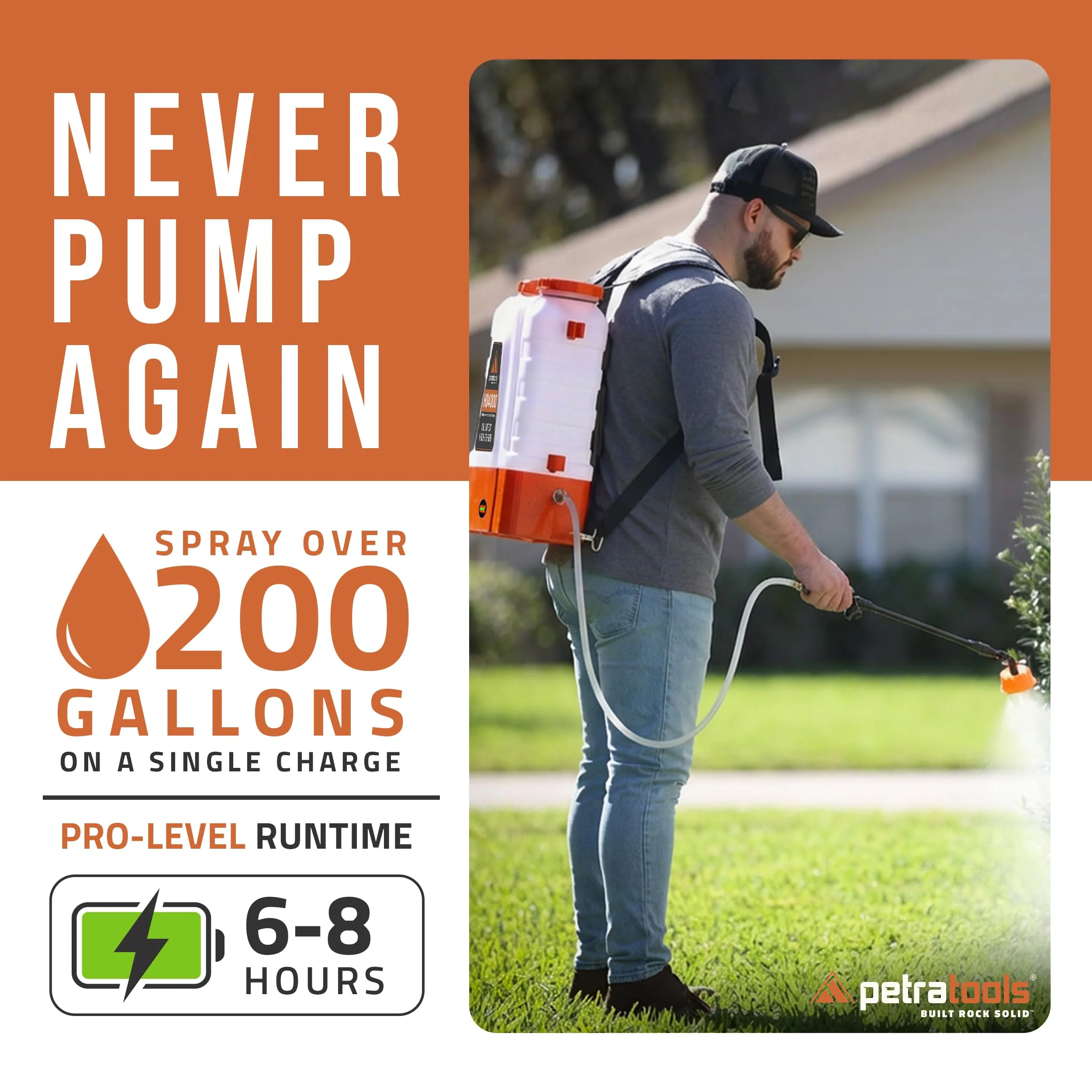4 Gallon Battery Powered Backpack Sprayer, Rechargeable Cordless Garden and Lawn Pump Sprayer - Image 2