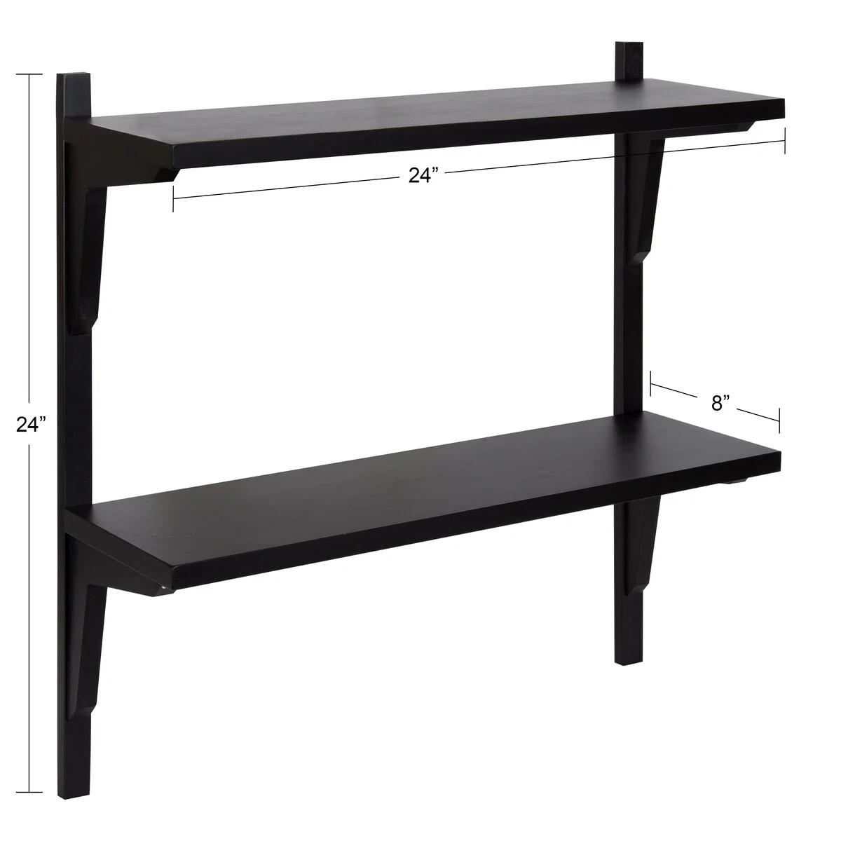 Mid-Century Wall Shelves, 24x8x24 Inch Decorative Wall Mounted Storage and Display Shelving for Home Decor - Image 26