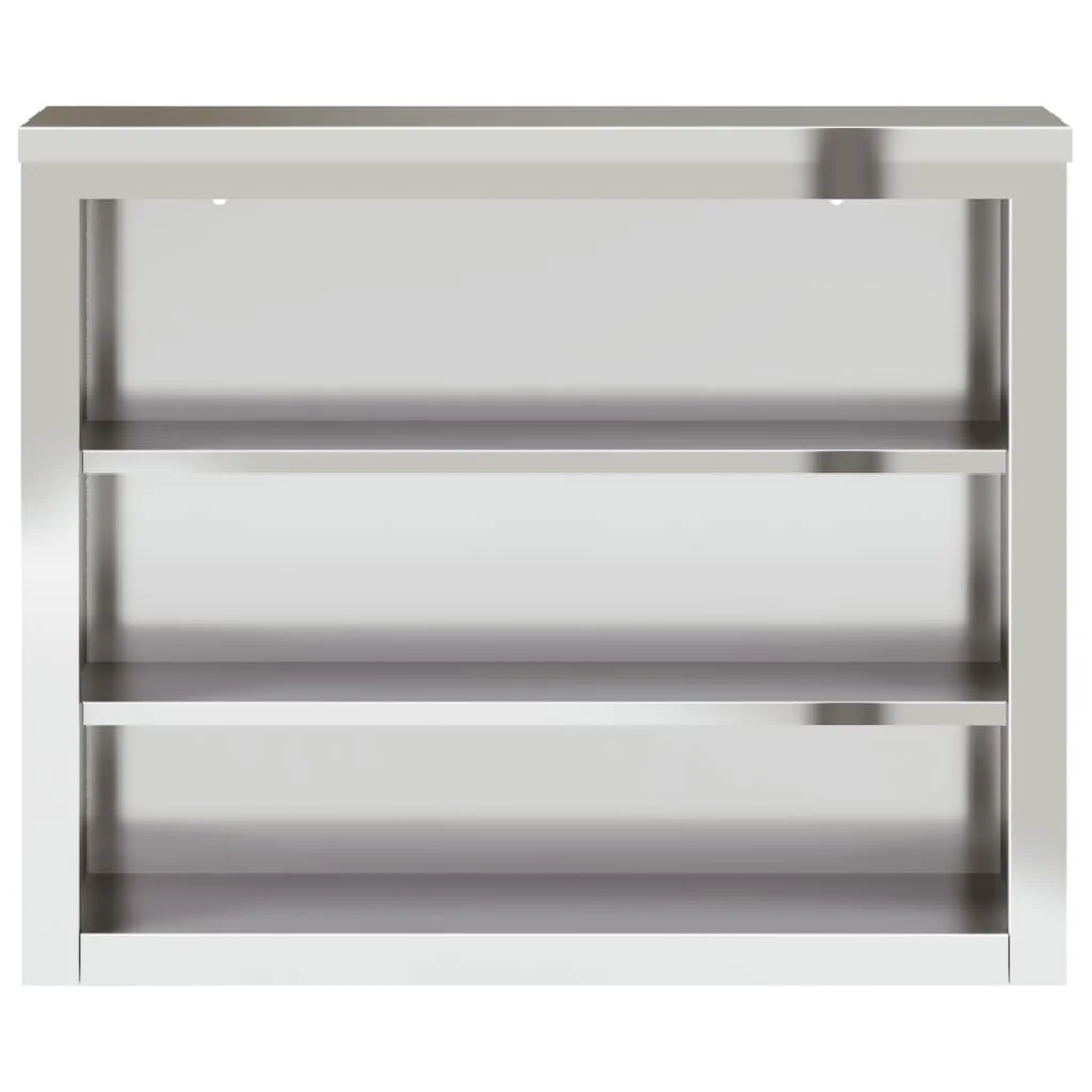 vidaXL Kitchen Wall Cabinet with Shelf Storage Restaurant Stainless Steel - Image 22
