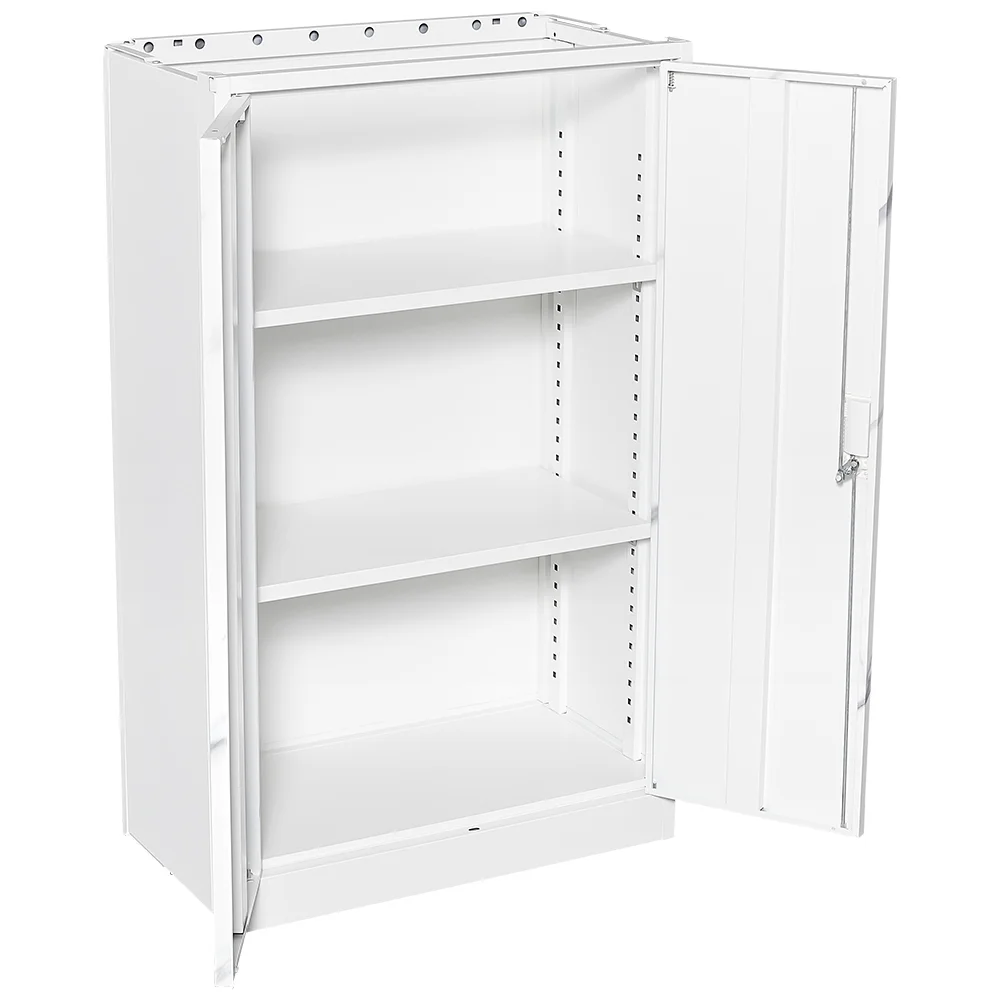 Metal Storage Cabinet with Locking Doors and Adjustable Shelf, Folding Filing Storage Cabinet, Rolling Storage Locker Cabinet for Home Office,School,Garage, White - Image 20