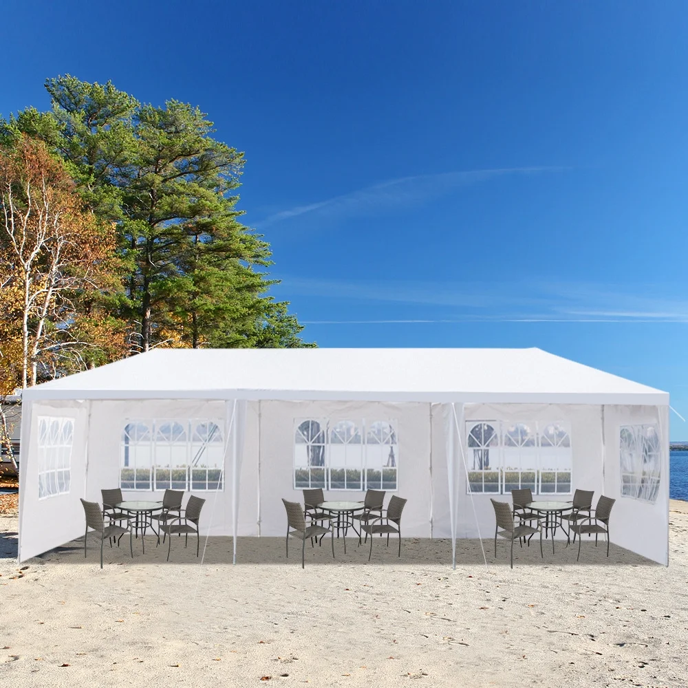 10'x30' Canopy Tent, Canopy Party Tent with 5 Removable Sidewalls,Waterproof Gazebo Tent for Patio/Outdoor/Wedding Parties and Events, White - Image 3