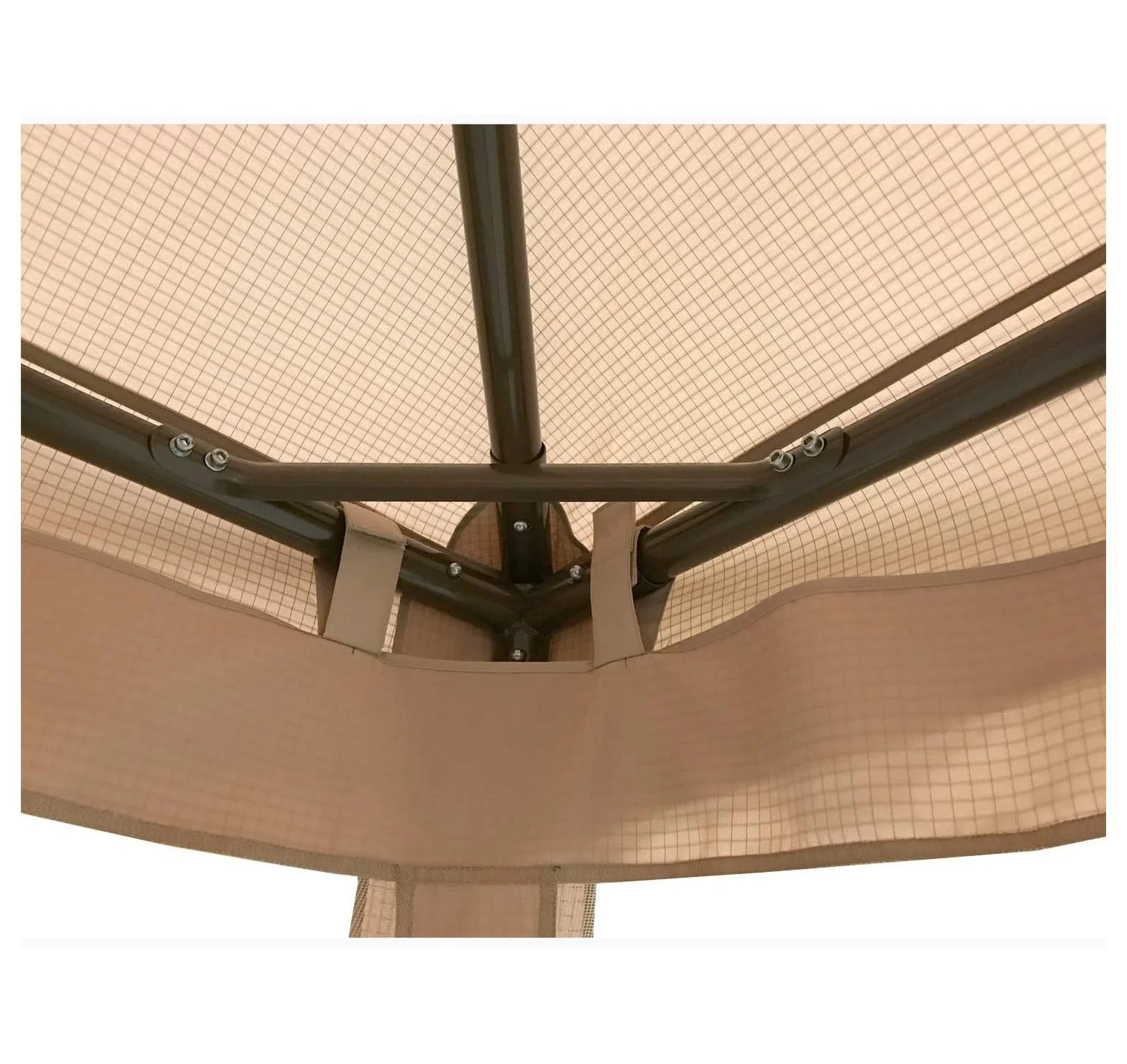 ABBA Patio 10x10 Gazebo Replacement Canopy - RipLock 500 - Beige - Image 6
