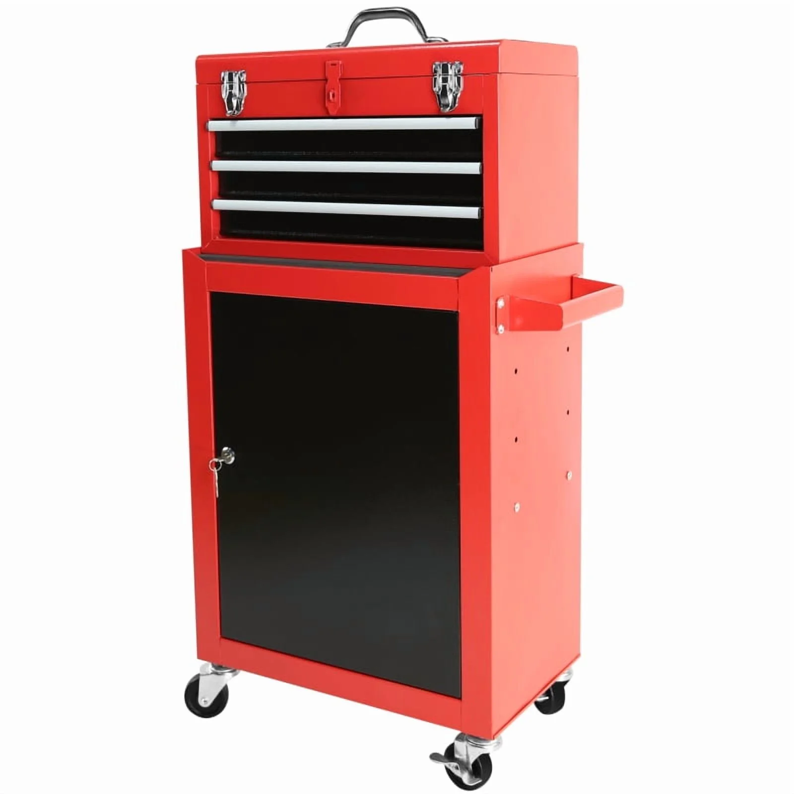 3-Drawer Rolling Tool Chest with Wheels -C Heavy-Duty Storage Cabinet, Locking System, and Adjustable Shelf for Garage and Warehouse - Image 19
