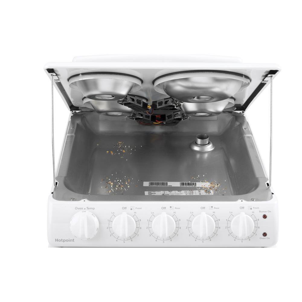 20 in. 4 Burner Element Free-Standing Electric Range in White - Image 8
