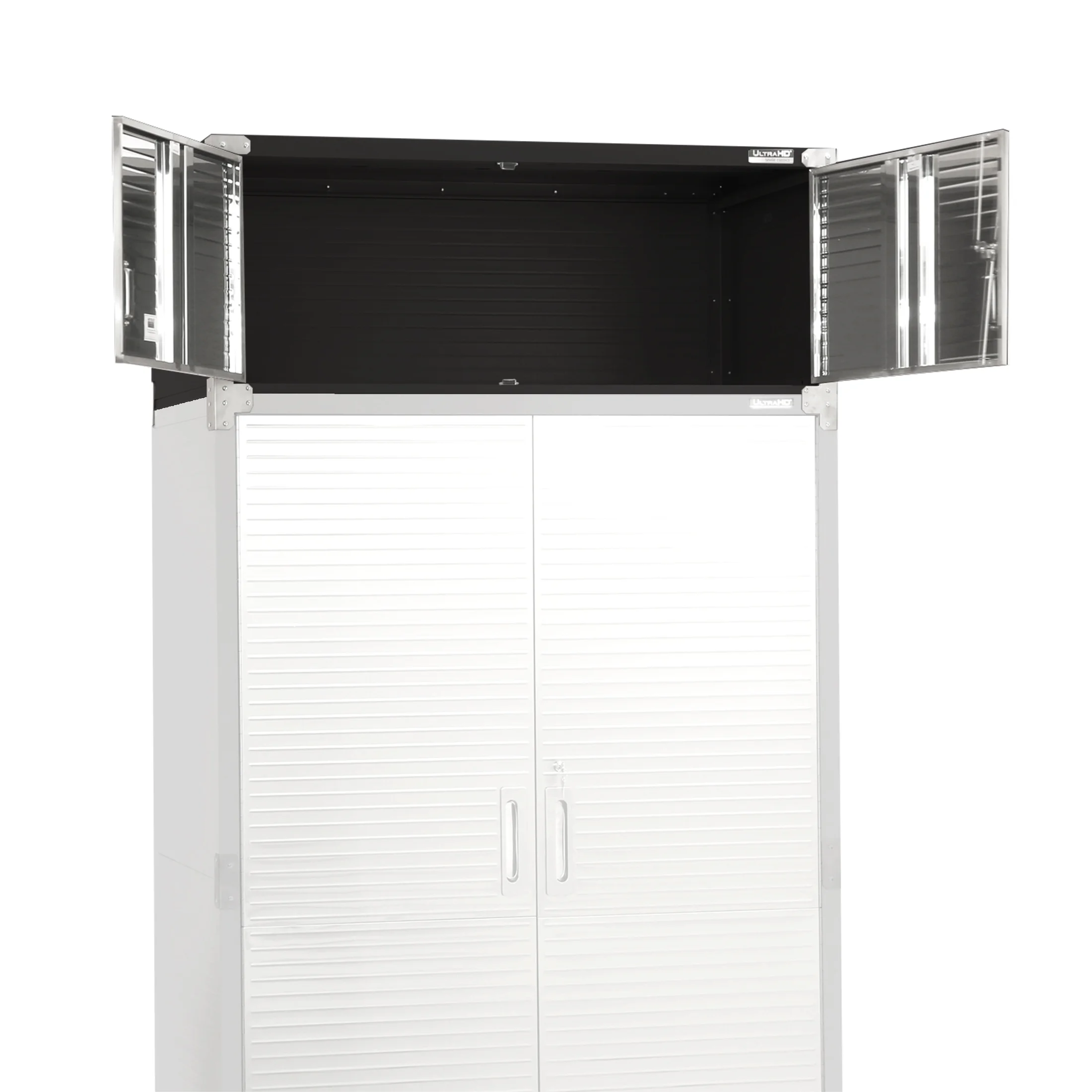 Seville Classics UltraHD Mega 2-Door Lockable Stacker Storage Cabinet, 48" W X 24" D X 18.5" H, Graphite - Image 5