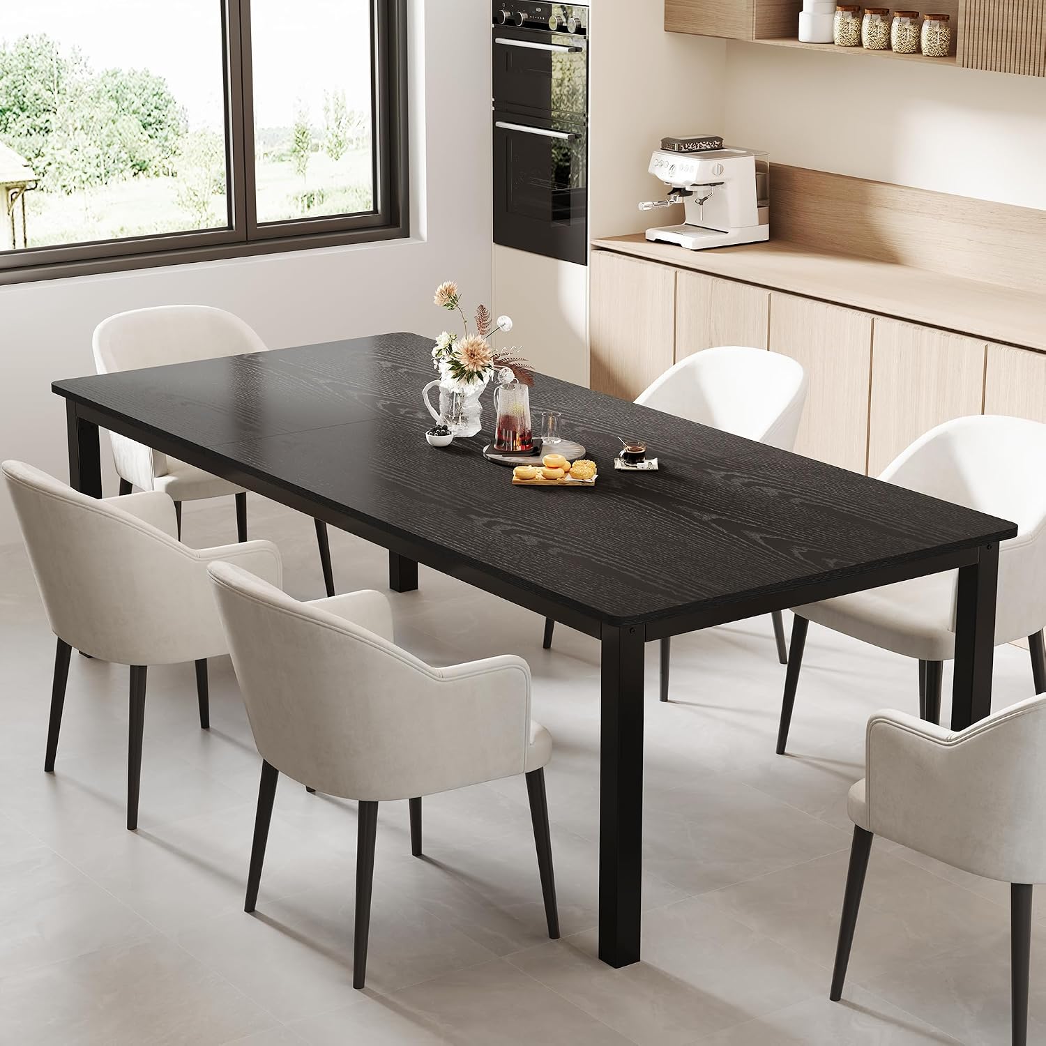 71in Industrial Dining Table for 6-8 People, Long Kitchen Table - Image 3