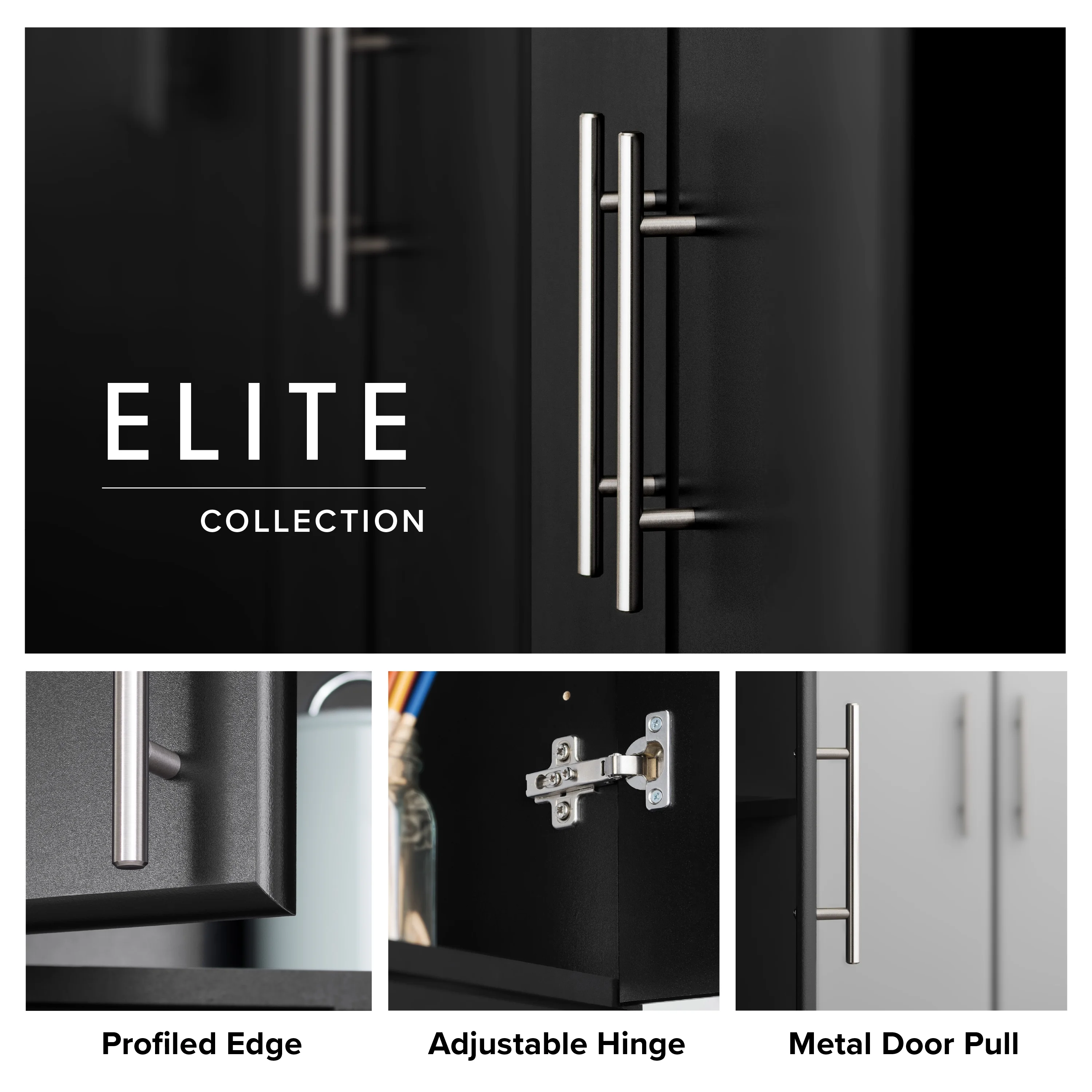 Prepac Elite Deep Storage Cabinet for Garage, 24" W x 65" H x 16" D, Black - Image 2