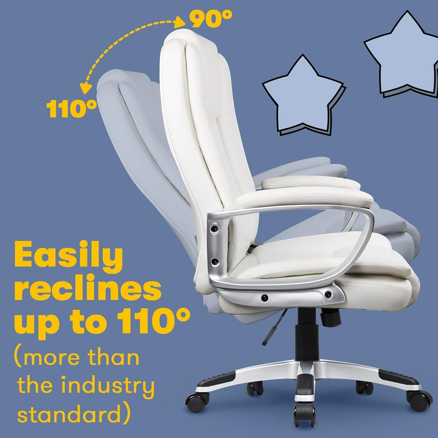 400 LBS Big and Tall Office Chair, Heavy Duty Ergonomic Computer Desk Chair for Home Office and Workspace - Image 17