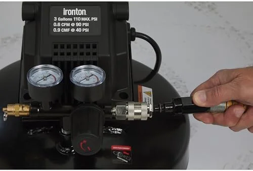 Oil-Free Pancake Air Compressor, 0.3 HP, 3 Gallons, 110 PSI - Image 5