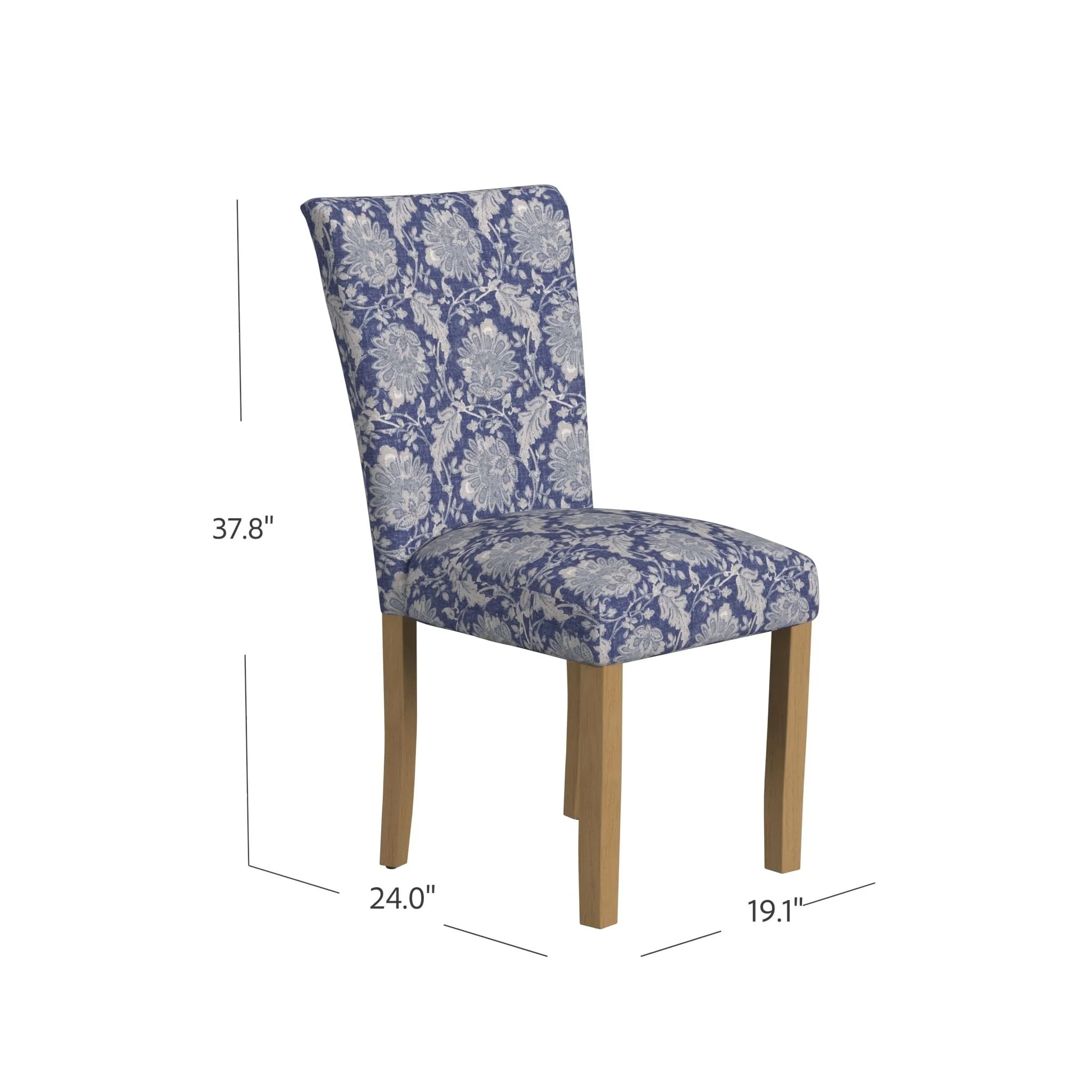 Set of 2 Upholstered Medallion Dining Chairs, Comfortable Parsons Style Chairs for Kitchen and Dining Room - Image 20