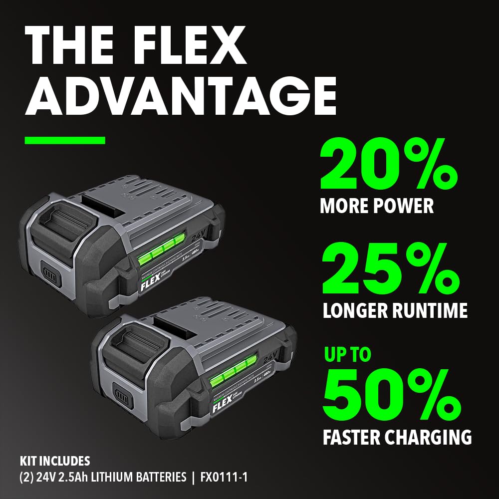 FLEX 24V Brushless Cordless 2-Tool Compact Combo Kit: 1/2-Inch 2-Speed Drill Driver and 1/4-Inch Hex Impact Driver with (2) 2.5Ah Lithium Batteries and 160W Fast Charger - FXM205-2A C30 - Image 2