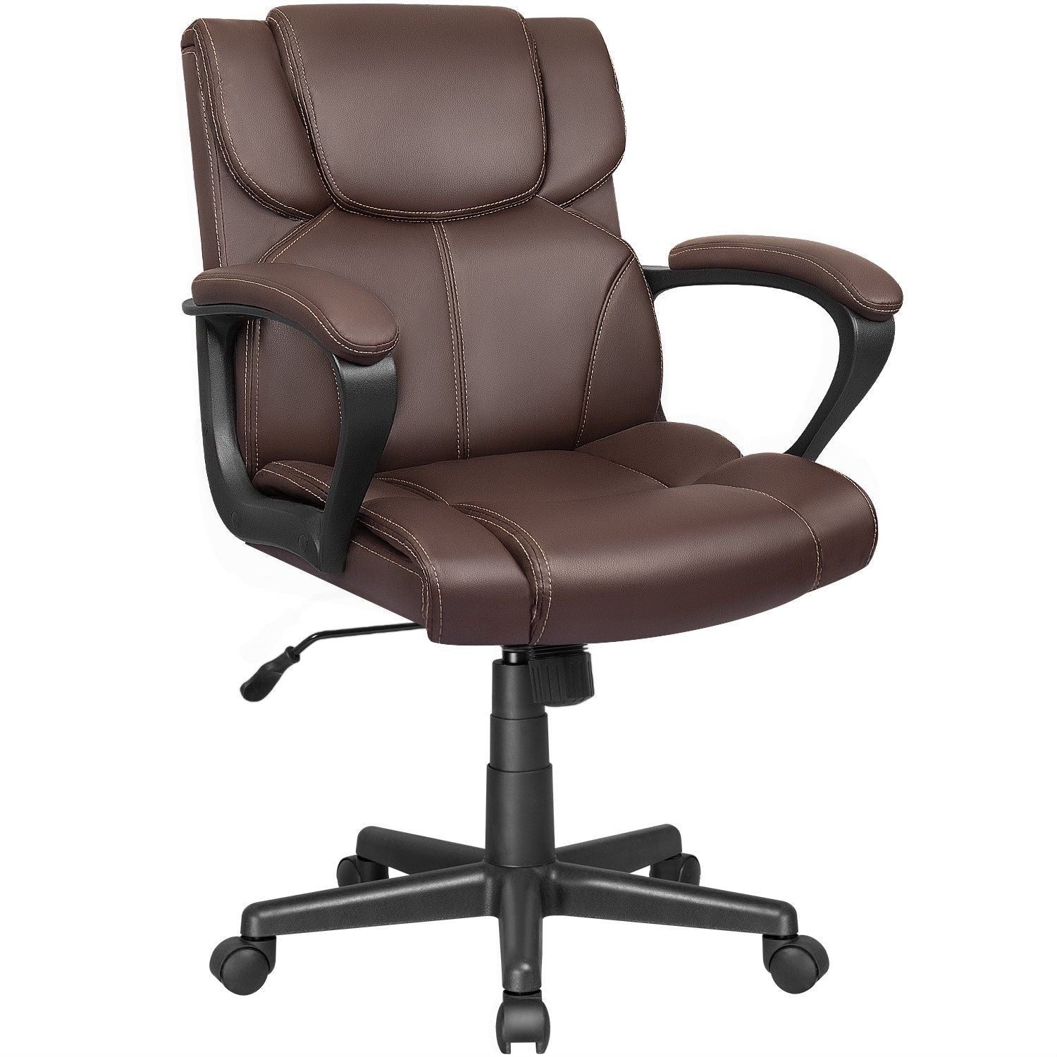Mid Back Office Chair, Ergonomic Swivel Computer Task Chair for Home Office, Work and Study - Image 3