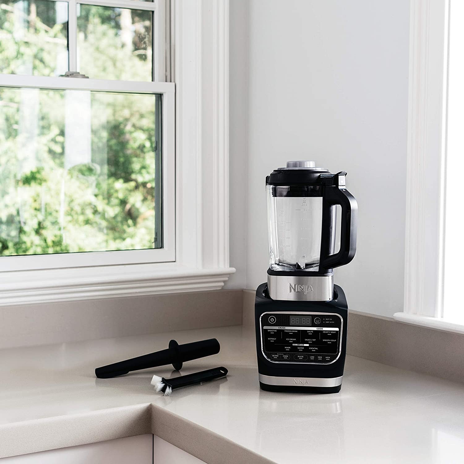 Cold& Hot Blender With 1400 Peak Watts Nonstick Glass Pitcher (HB152), 64 oz, Black - Image 4