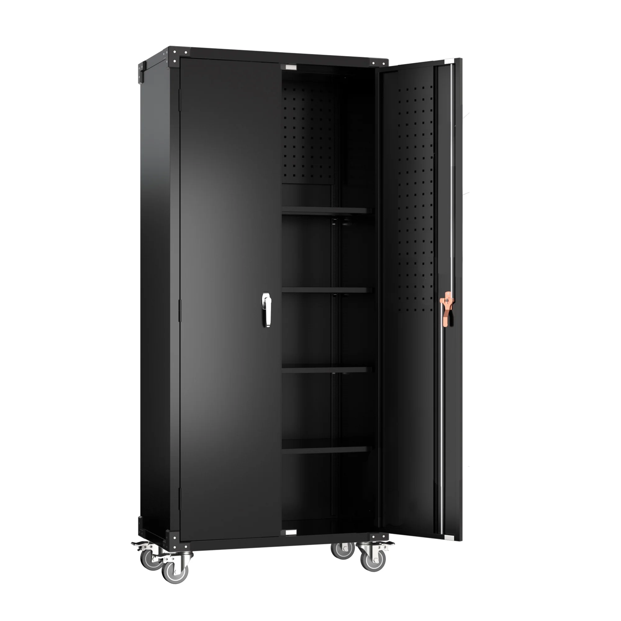 Aobabo 72 Inch Locking Storage Cabinet w/ Adjustable Shelves, Gray - Image 33