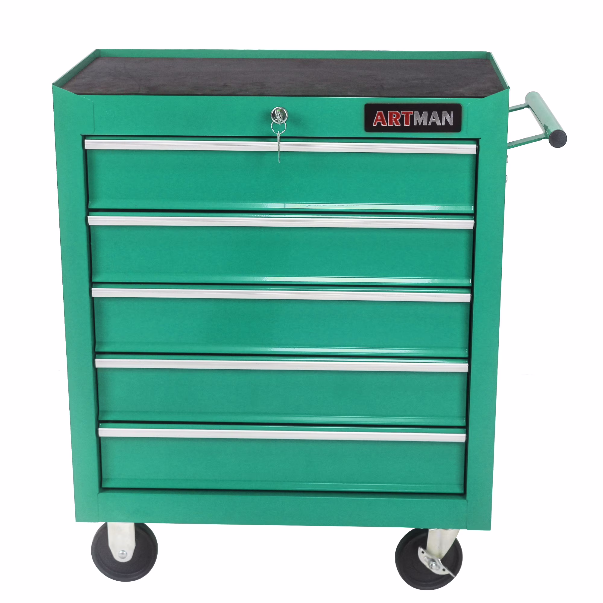 5 Drawer Rolling Tool Chest, Steel Tool Storage Cabinet for Garage Storage with 4 Wheels and Locker - Image 7