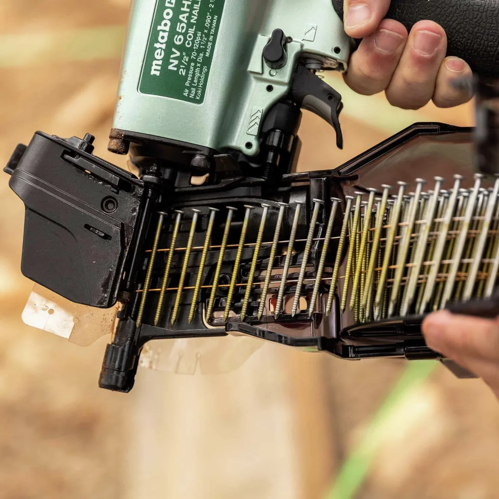 Metabo HPT Coil Siding Nailer, 1-1/2 inch to 2-1/2 inch Siding Nails, Side load, Tilt Bottom Magazine (NV65AH2) - Image 6