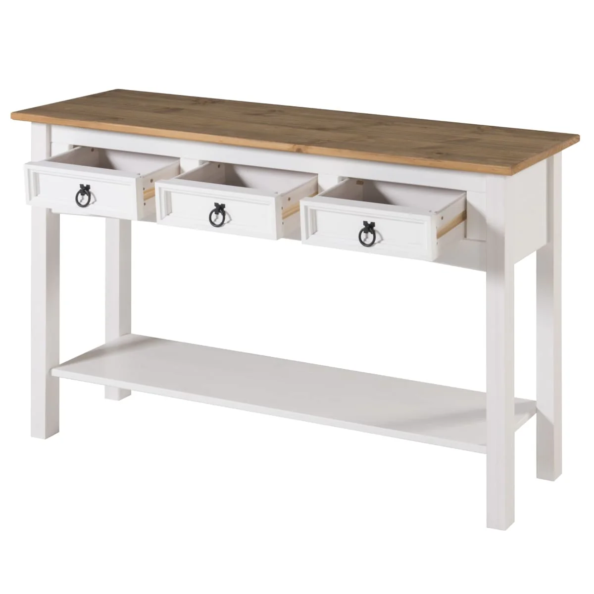 Wood Console Table with 3 Drawers, Entryway Hallway Storage and Display Table for Home - Image 14
