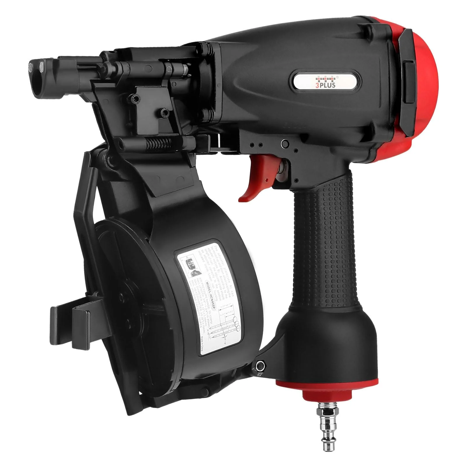 3PLUS HCN45SP 11 Gauge 15 Degree 3/4" to 1-3/4" Coil Roofing Nailer Pneumatic Roof Nail Gun - Image 6