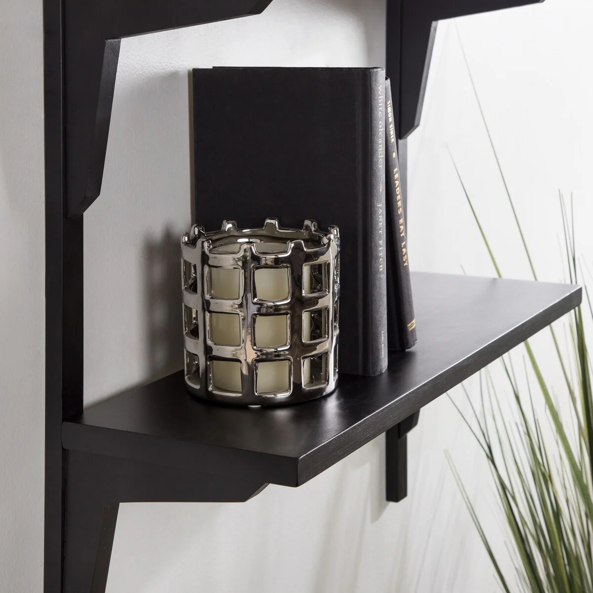 Mid-Century Wall Shelves, 24x8x24 Inch Decorative Wall Mounted Storage and Display Shelving for Home Decor - Image 8