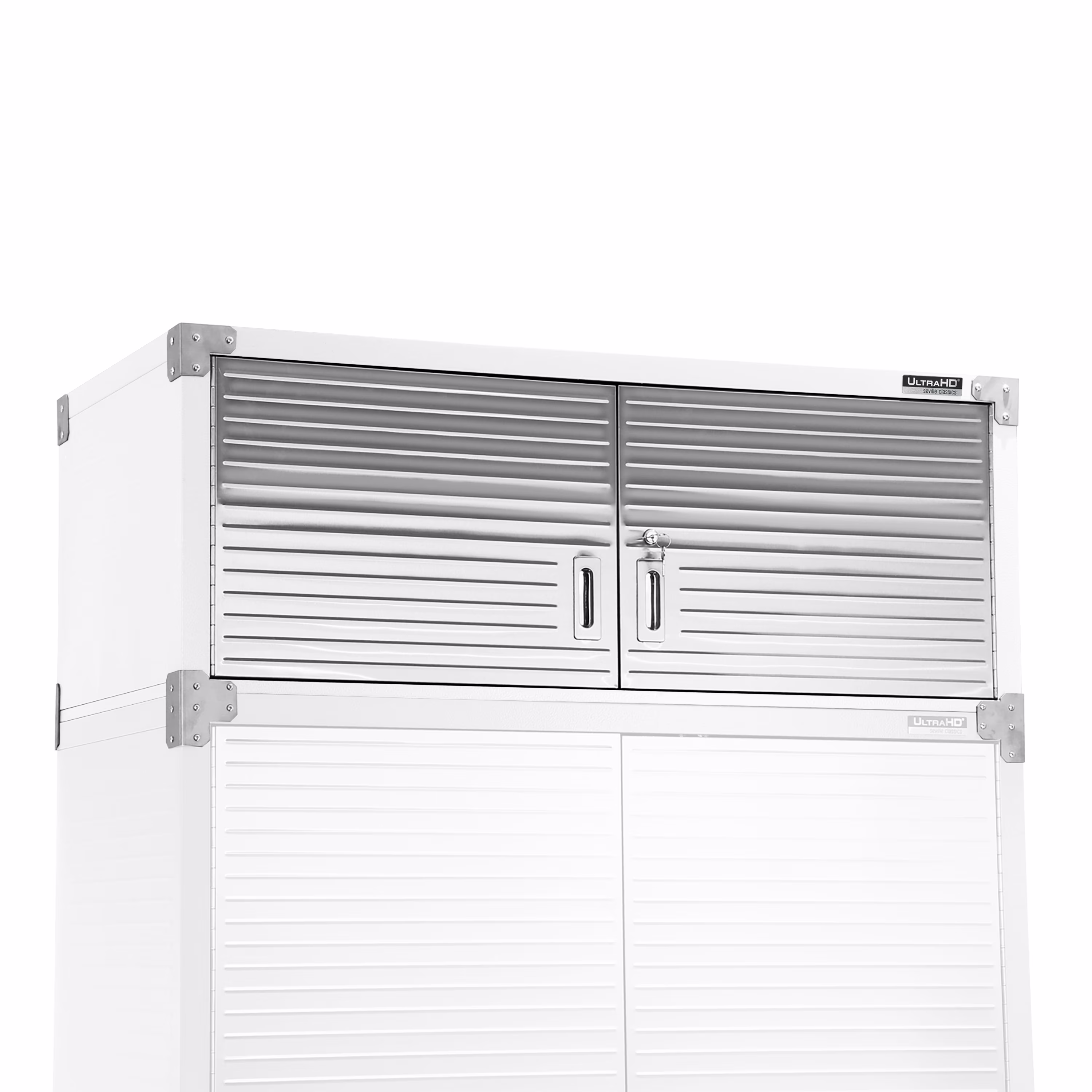 Seville Classics UltraHD Mega 2-Door Lockable Stacker Storage Cabinet, 48" W X 24" D X 18.5" H, Graphite - Image 6