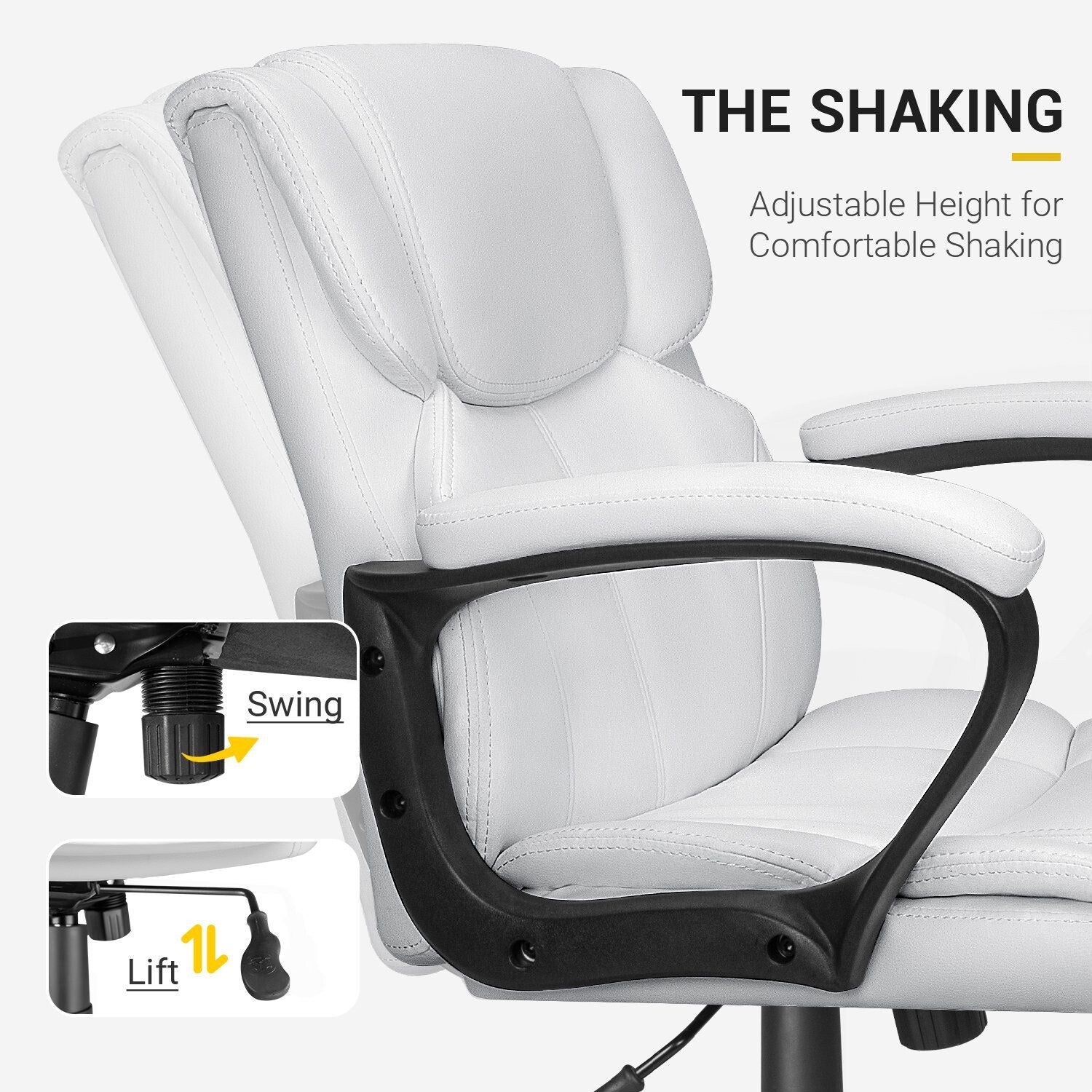Mid Back Office Chair, Ergonomic Swivel Computer Task Chair for Home Office, Work and Study - Image 18