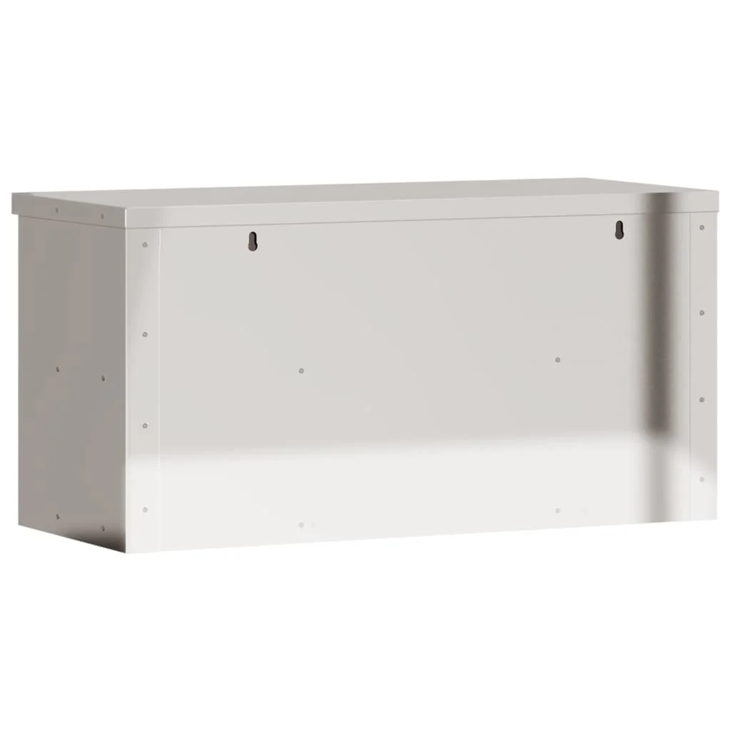 vidaXL Kitchen Wall Cabinet with Shelf Storage Restaurant Stainless Steel - Image 36