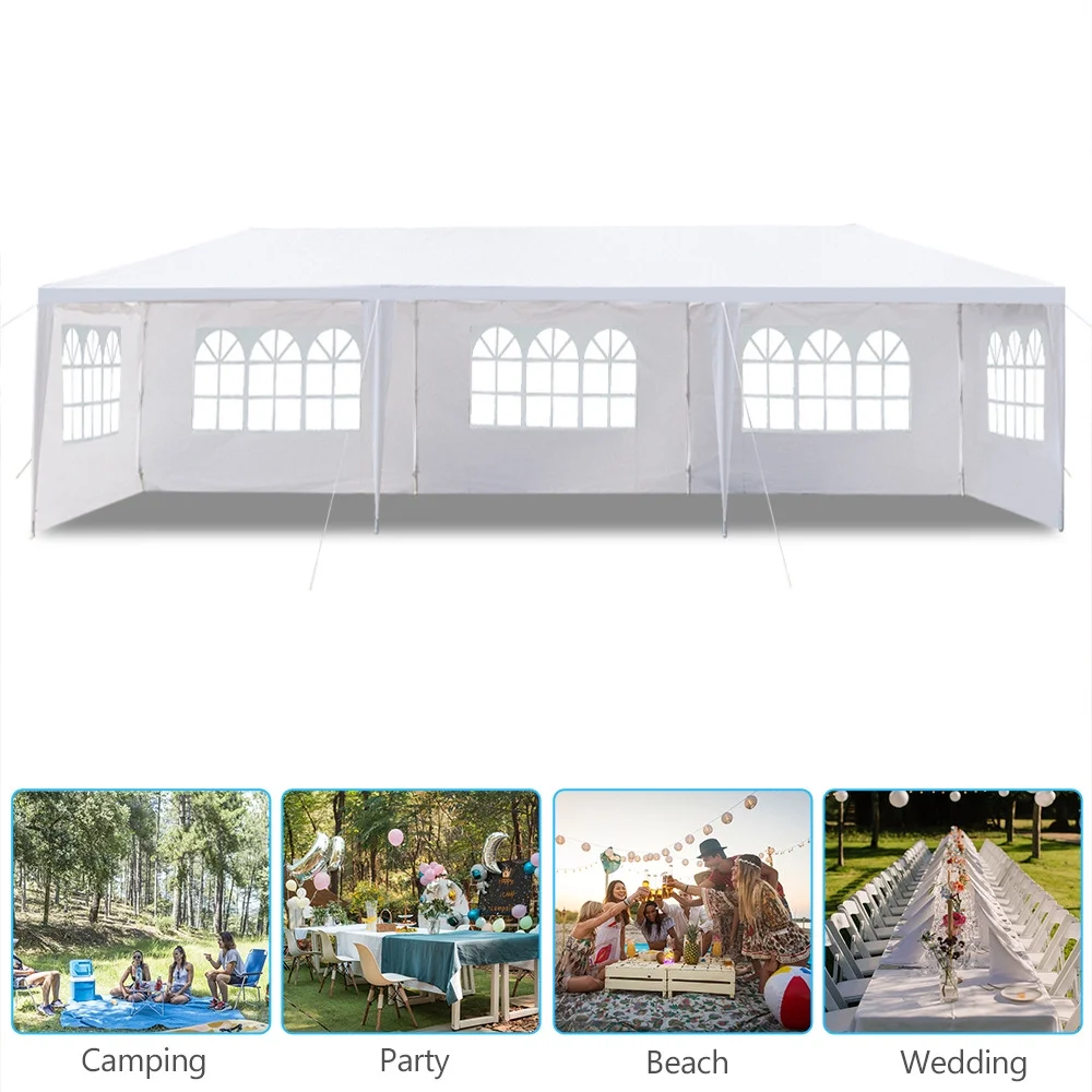 10'x30' Canopy Tent, Canopy Party Tent with 5 Removable Sidewalls,Waterproof Gazebo Tent for Patio/Outdoor/Wedding Parties and Events, White - Image 2