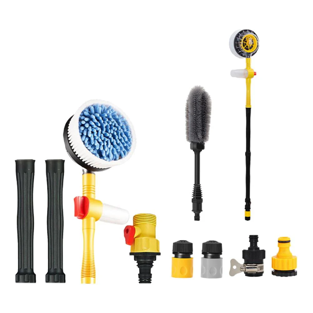 Car Wash Cleaning Kit Chenille Microfiber Wash Mop 360 Degree Automatic Rotation Car Wash Tool for Windshield Windows Doors - Image 2