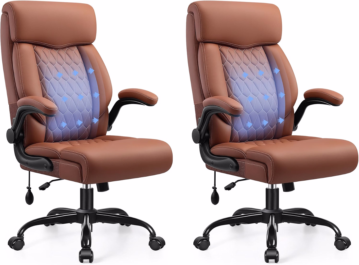 High Back Executive Office Chair with Inflatable Lumbar Support - Image 7