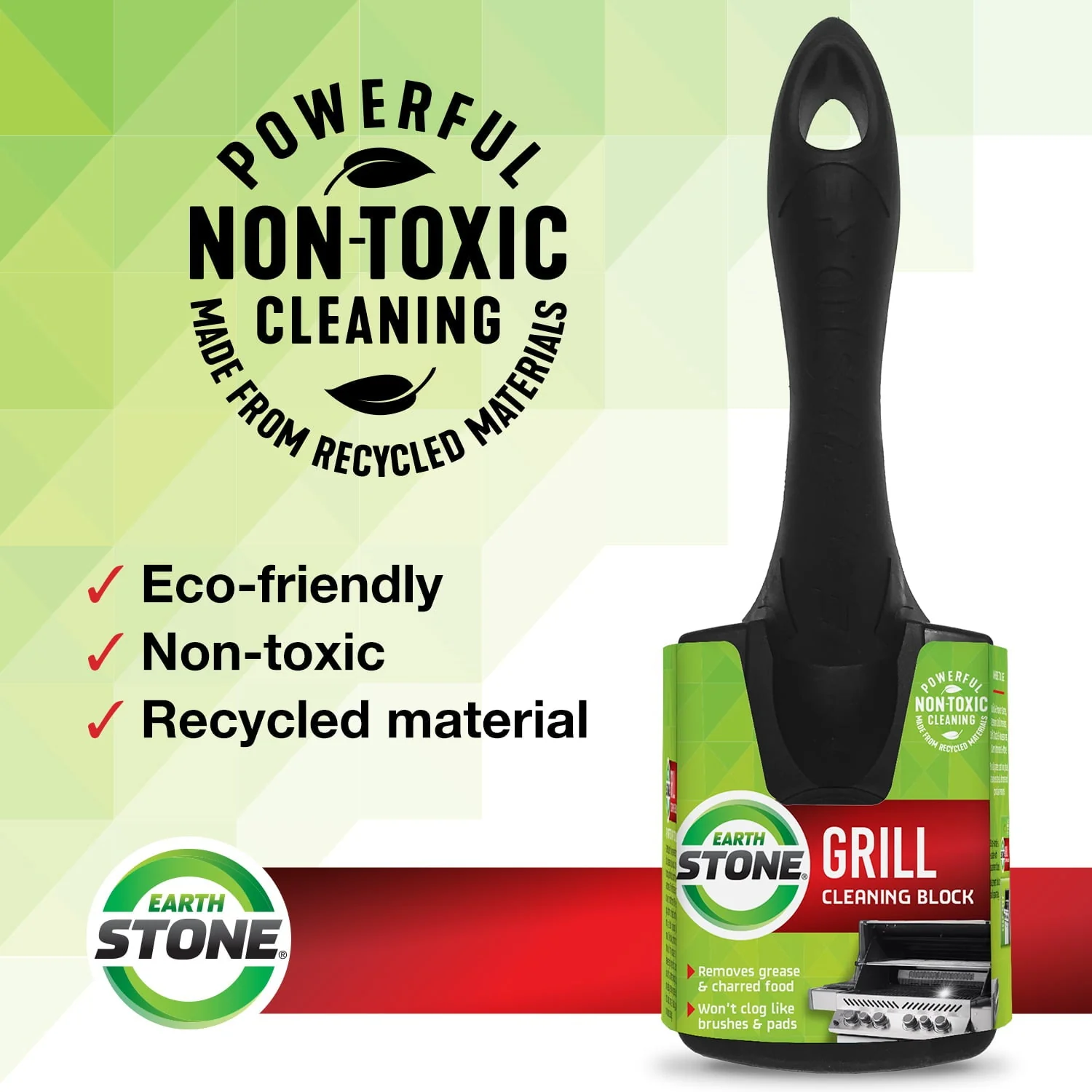 EarthStone® Grill Cleaning Block with EZ-Grip Handle - Image 3