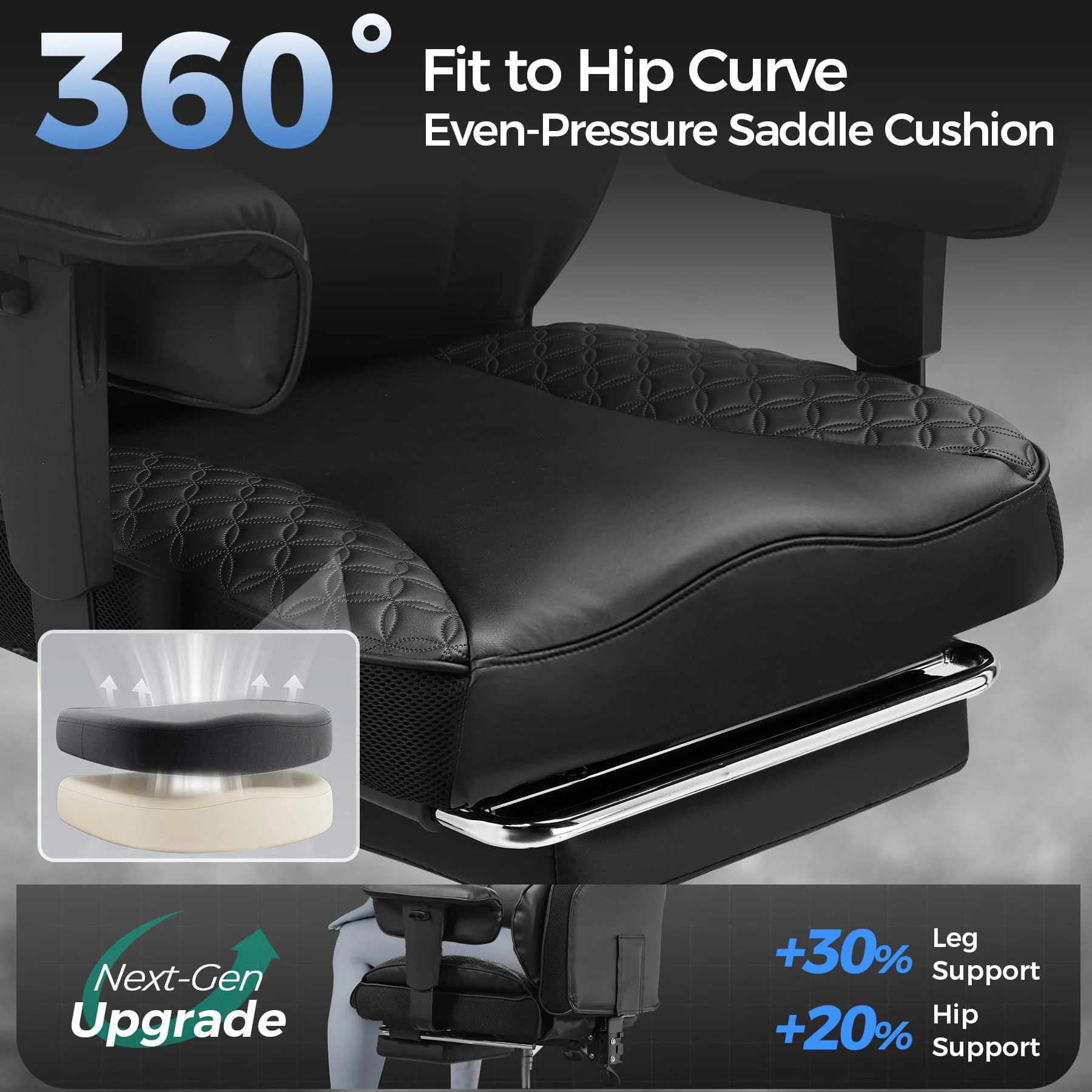 400 LBS Big and Tall Gaming Chair, Ergonomic High Back Computer Desk Chair for Gaming, Work and Home Office - Image 5