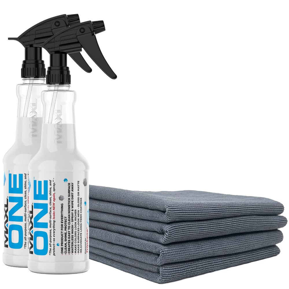 MAXL MAXLONE Car Spray with Triphene All Purpose Waterless Detailer 2 Kit | Quick Spray and Wipe, Clean, Shine, Protect Paint