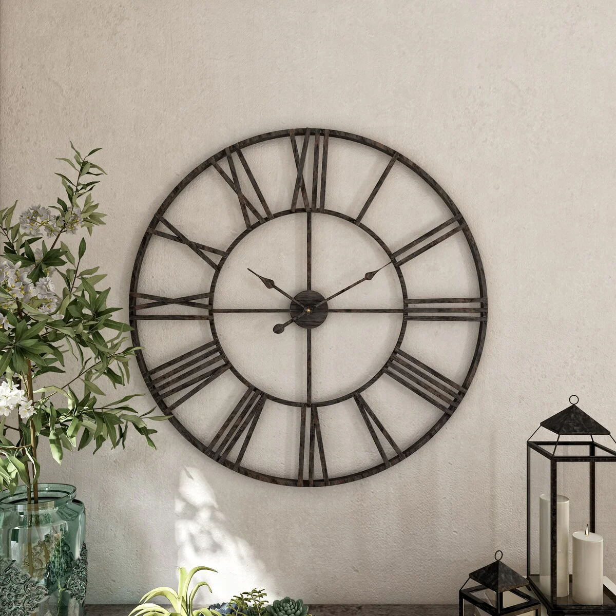 Modern Round Metal Wall Clock, Decorative Circular Hanging Clock for Living Room, Bedroom and Office - Image 7