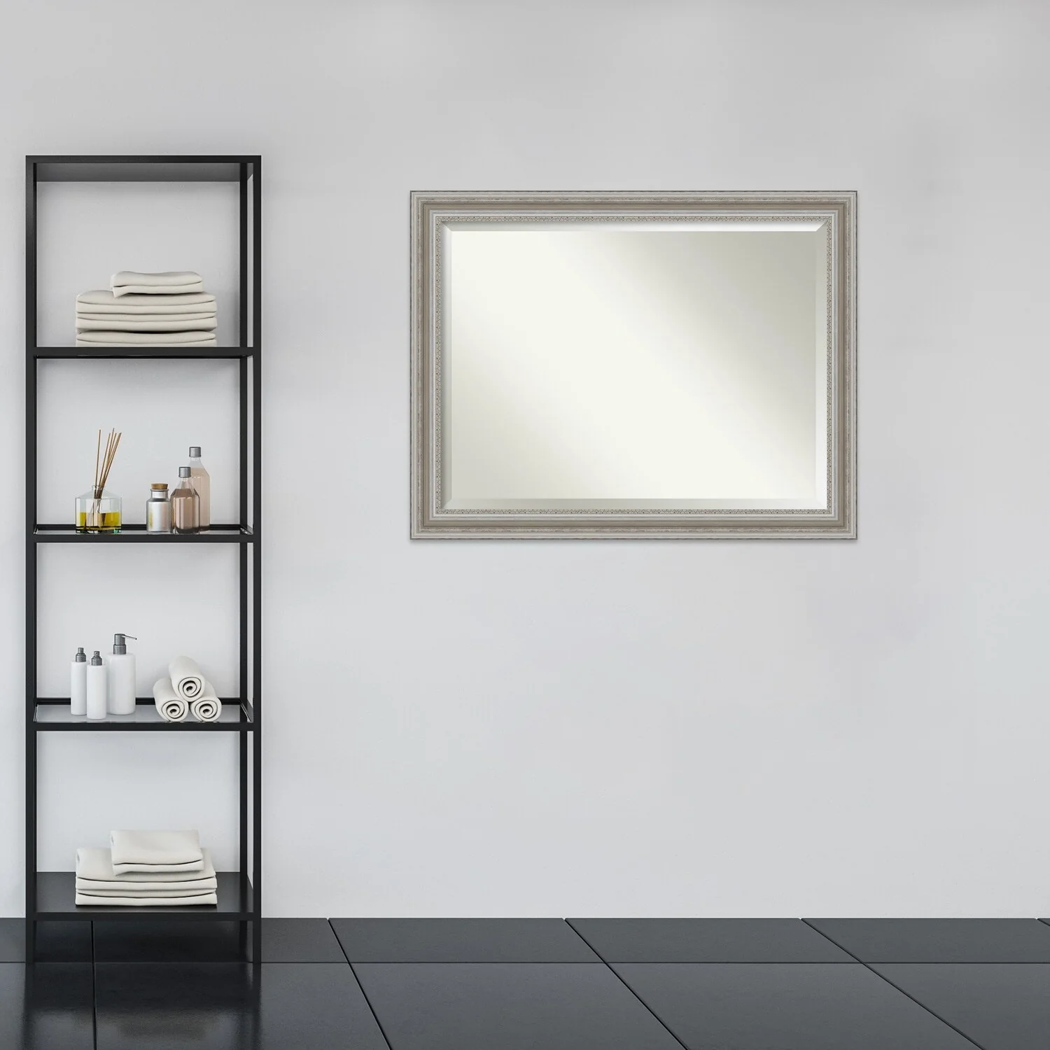 Beveled Bathroom Wall Mirror, Silver Frame Decorative Vanity Mirror for Bathroom, Bedroom and Entryway - Image 20