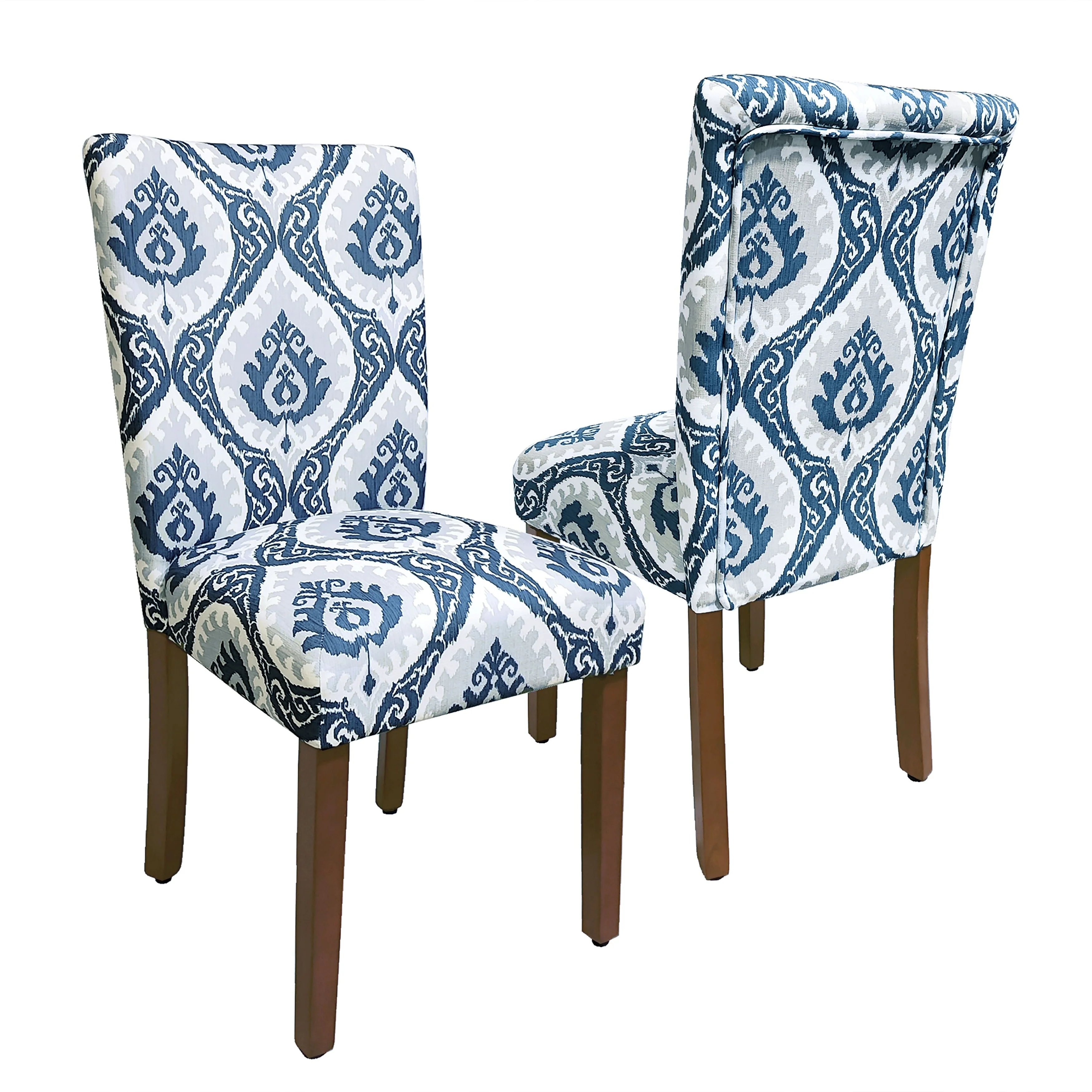 Set of 2 Upholstered Medallion Dining Chairs, Comfortable Parsons Style Chairs for Kitchen and Dining Room - Image 17