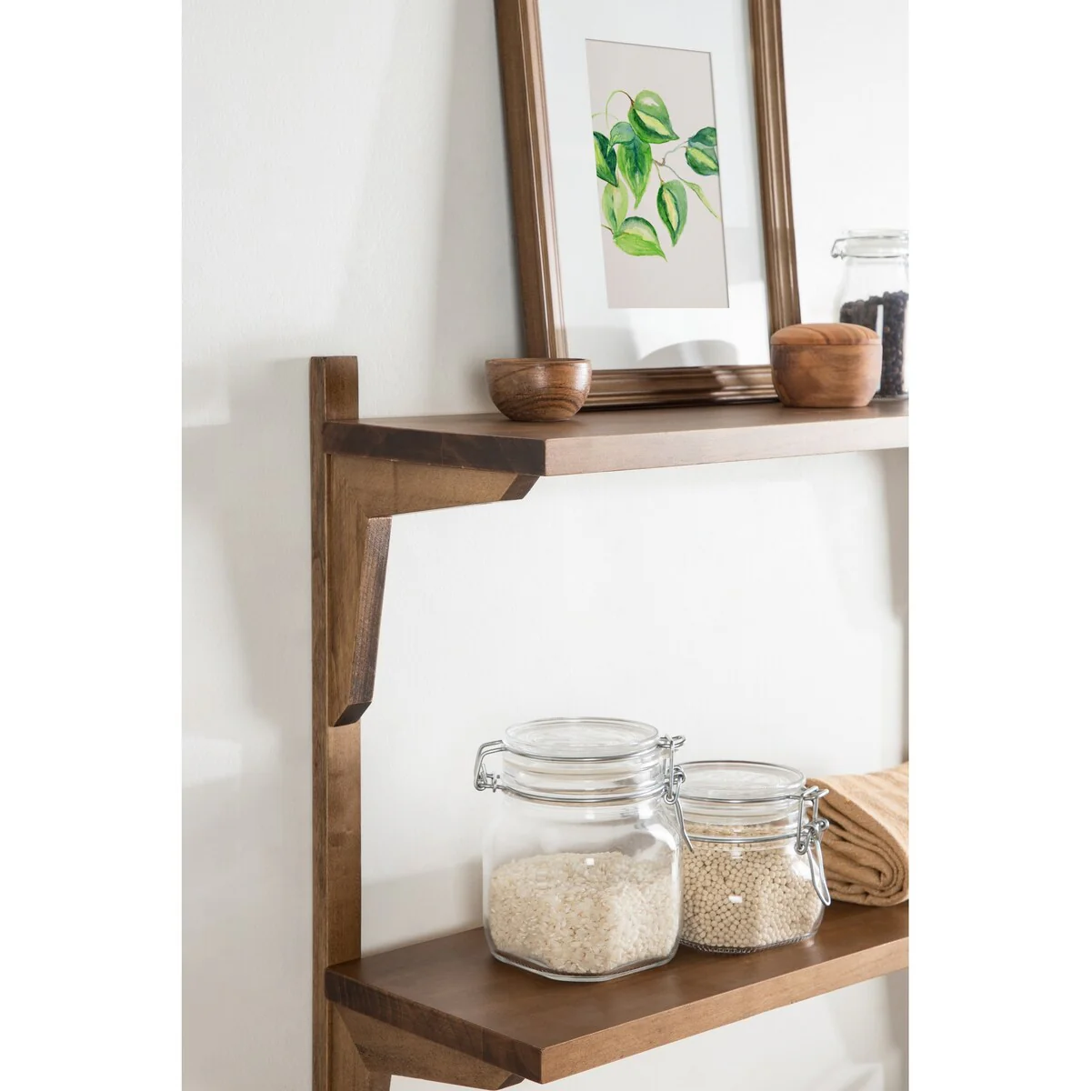 Mid-Century Wall Shelves, 24x8x24 Inch Decorative Wall Mounted Storage and Display Shelving for Home Decor - Image 11