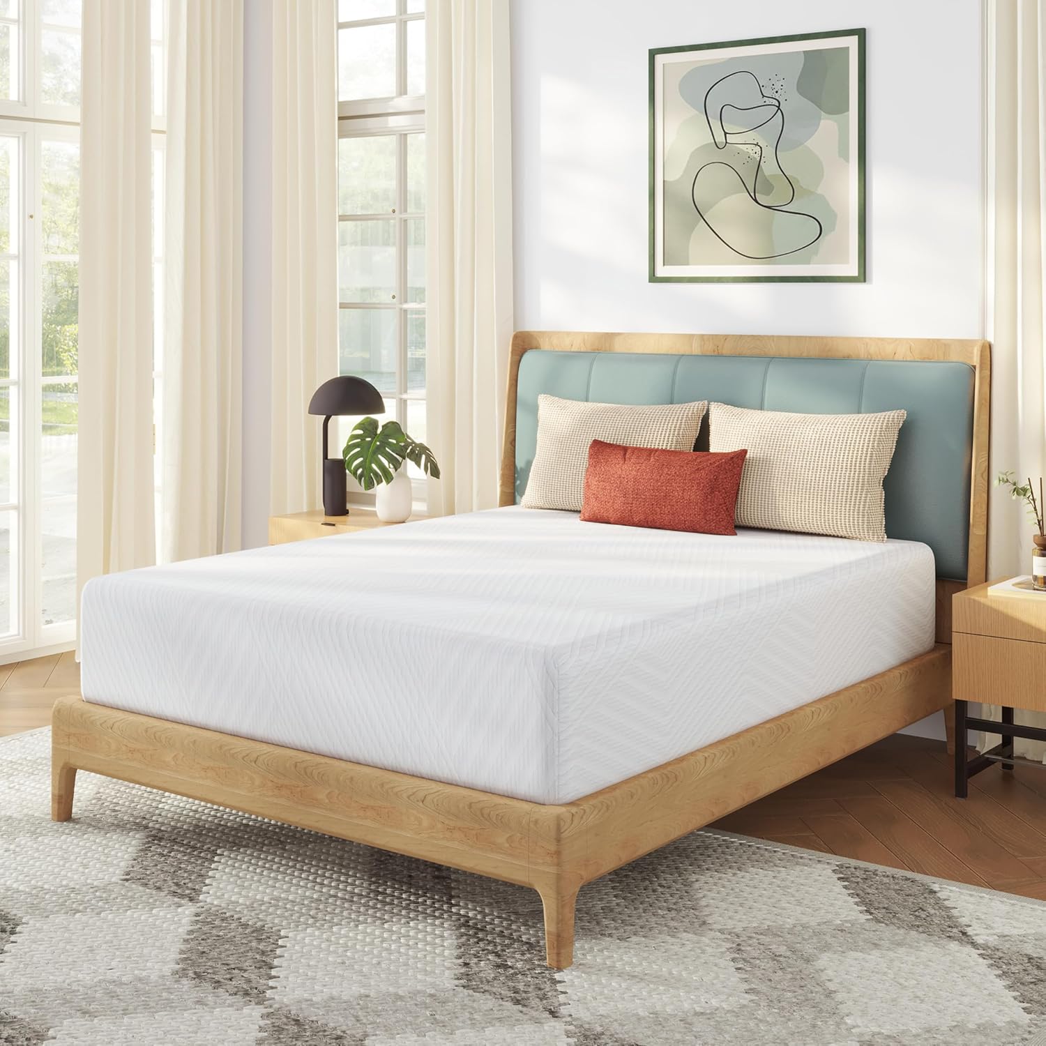 8 Inch Twin Mattress for Kids Green Tea Memory Foam Medium Firm - Image 6