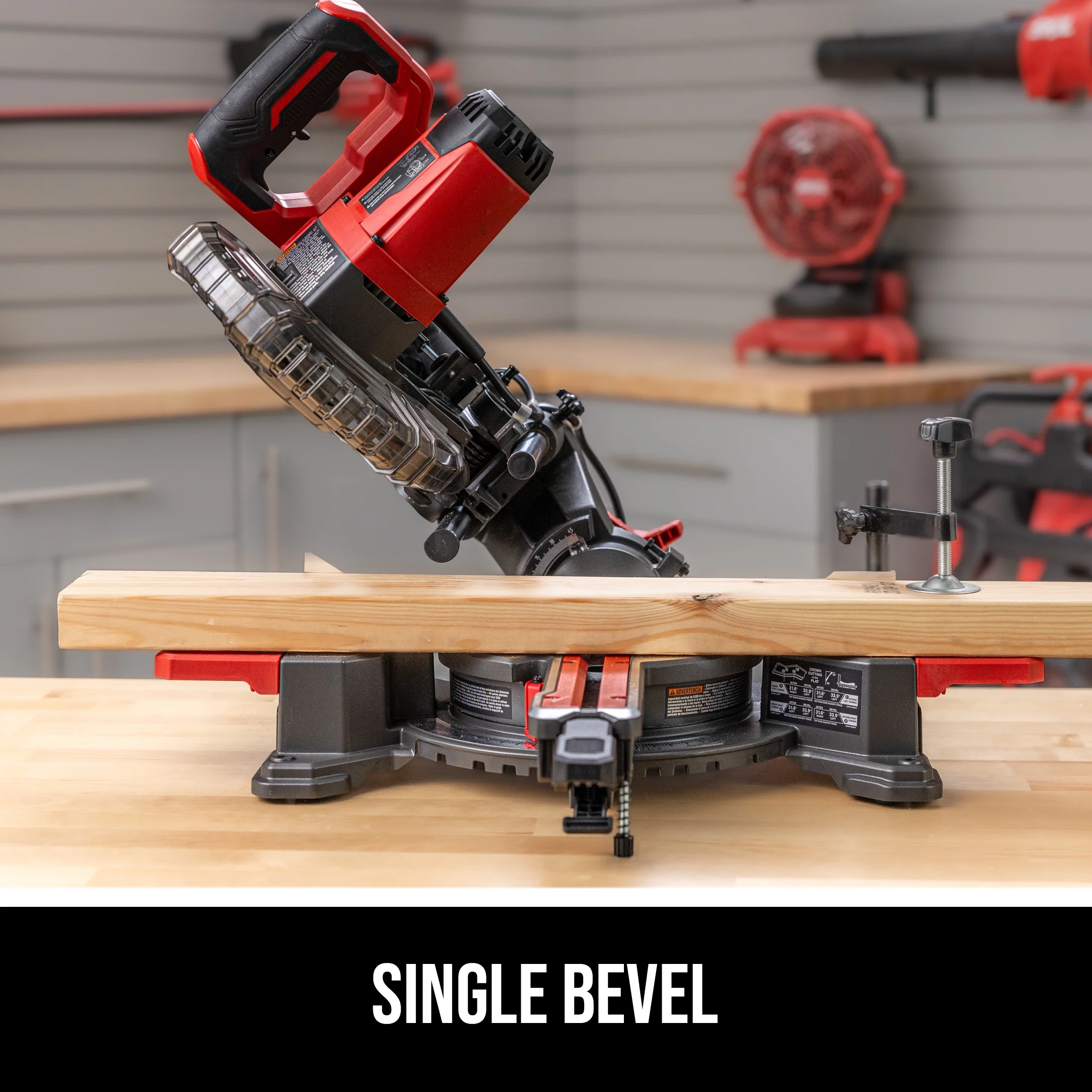SKIL MS6316-00 10 Amp 7-1/4" Single Bevel Miter Saw with Compact Rail System & LED Shadow Line - Image 8