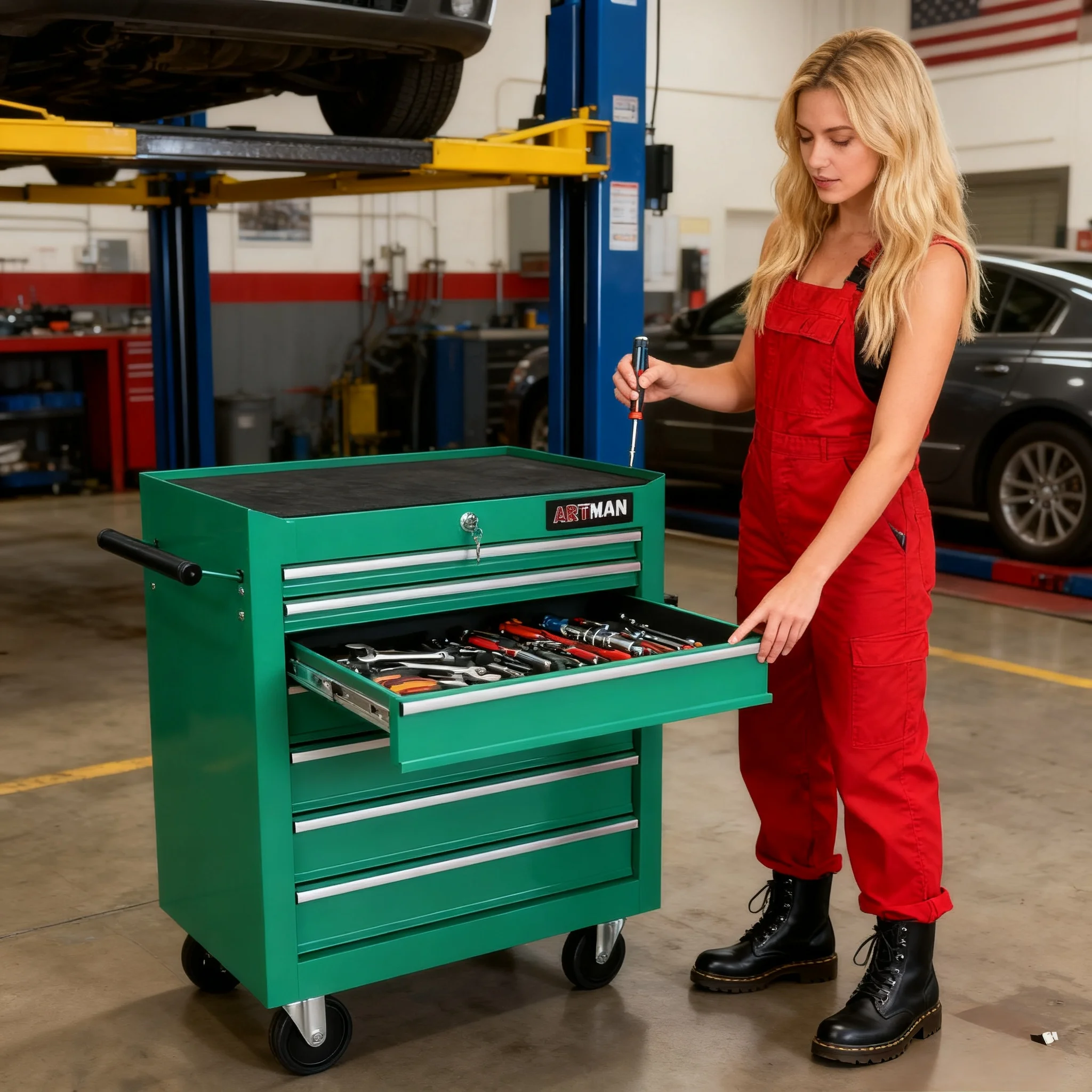 ARTMAN 7 Drawer Tool Rolling Storage Cart ,Tool Boxes Tool Chest with Wheels and Drawers for Garage Workshop Warehouse - Image 21