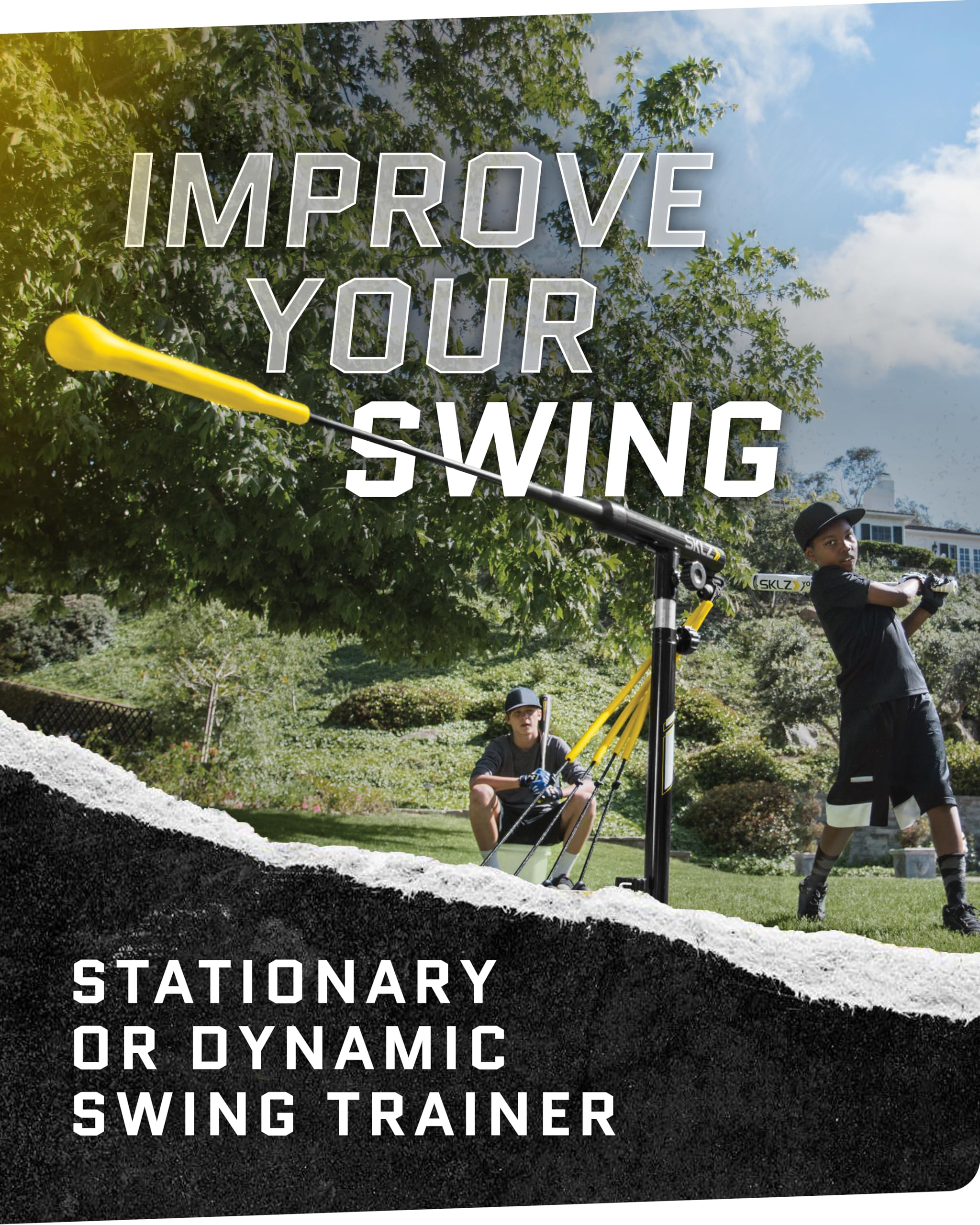 Adjustable Height Baseball Swing Trainer, Batting Practice Training Equipment for Hitting and Swing Skills - Image 2