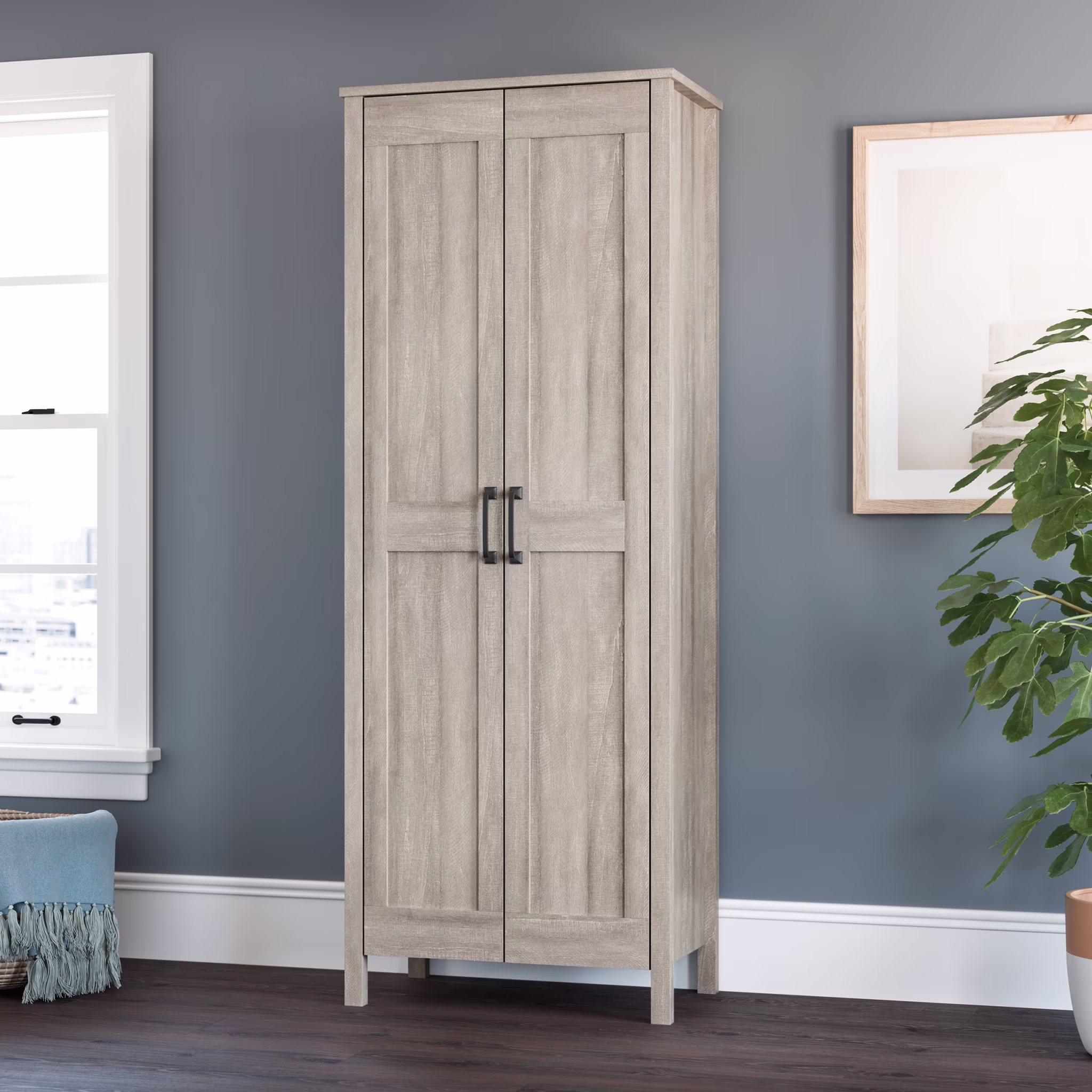 Sauder Two-Door Storage Cabinet, White Finish - Image 5