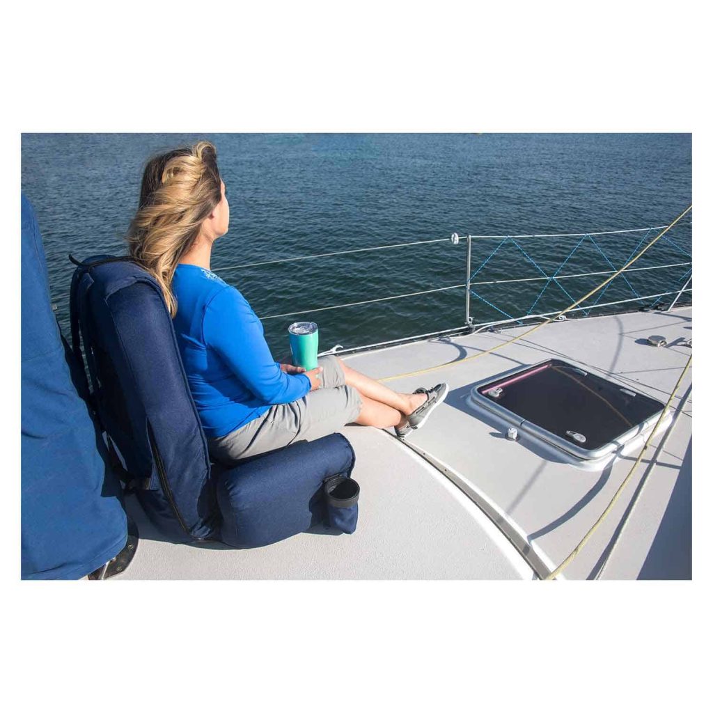 High-Back Portable Seat with Armrests& Pockets, UV-Resistant, Water-Repellent Fabric - Image 2