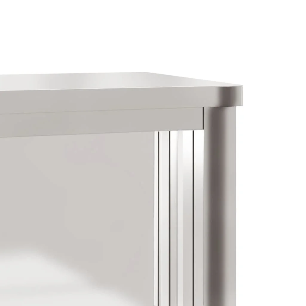 vidaXL Kitchen Wall Cabinet with Shelf Storage Restaurant Stainless Steel - Image 37