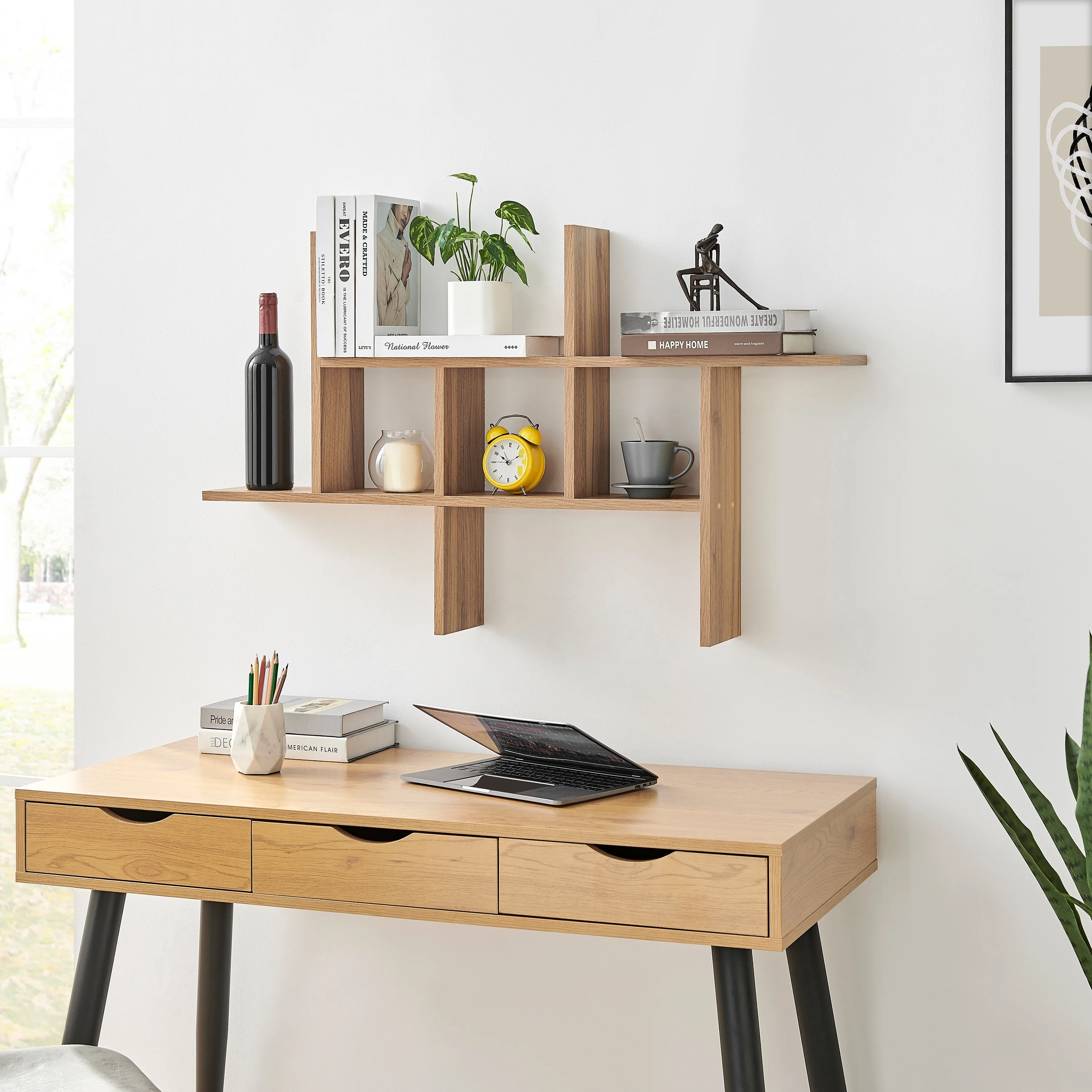 Cantilever Floating Wall Shelf, Modern Decorative Display Shelf for Living Room, Bedroom and Home Storage - Image 20
