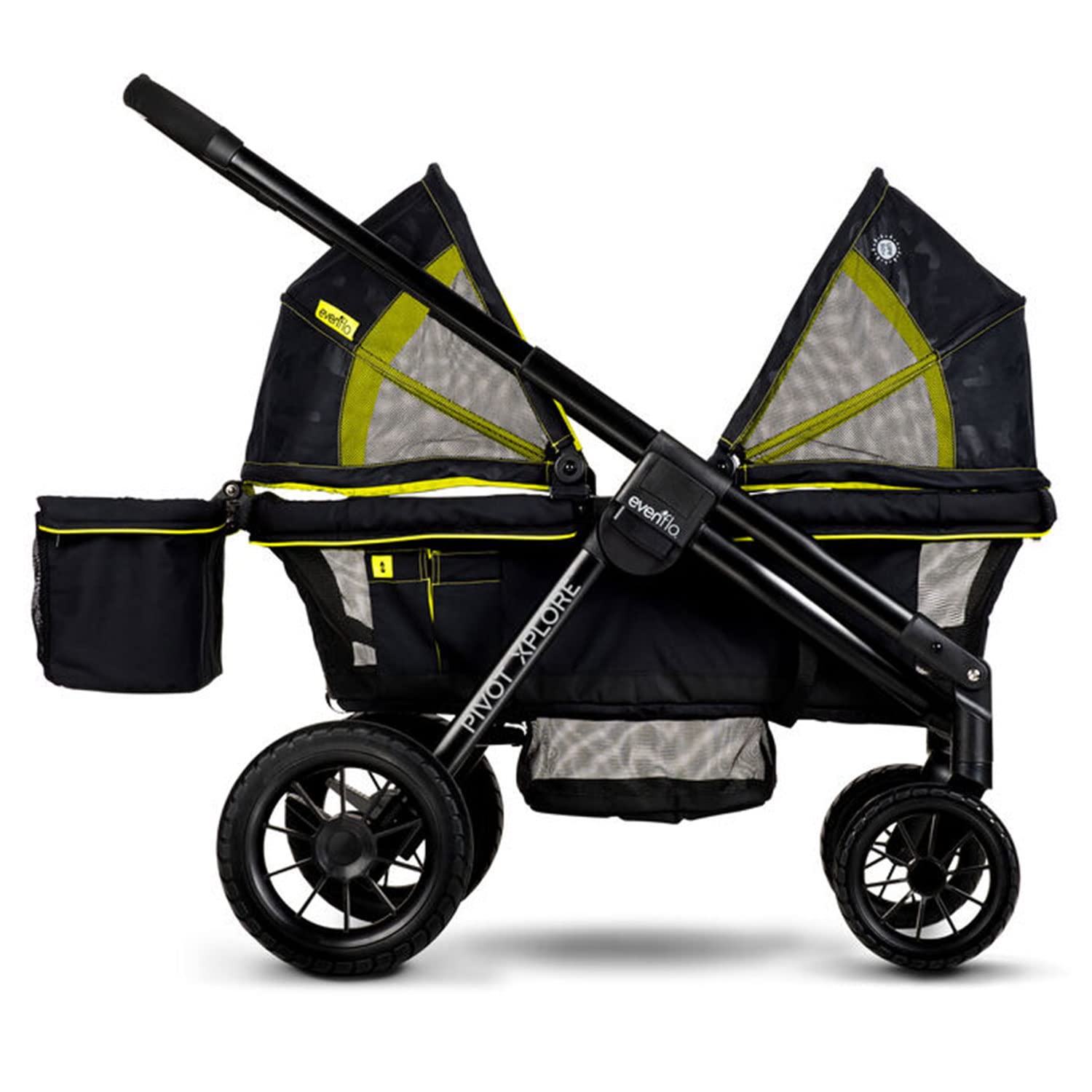 2-in-1 All-Terrain Baby Stroller Wagon with Canopy and Storage - Gray - Image 26