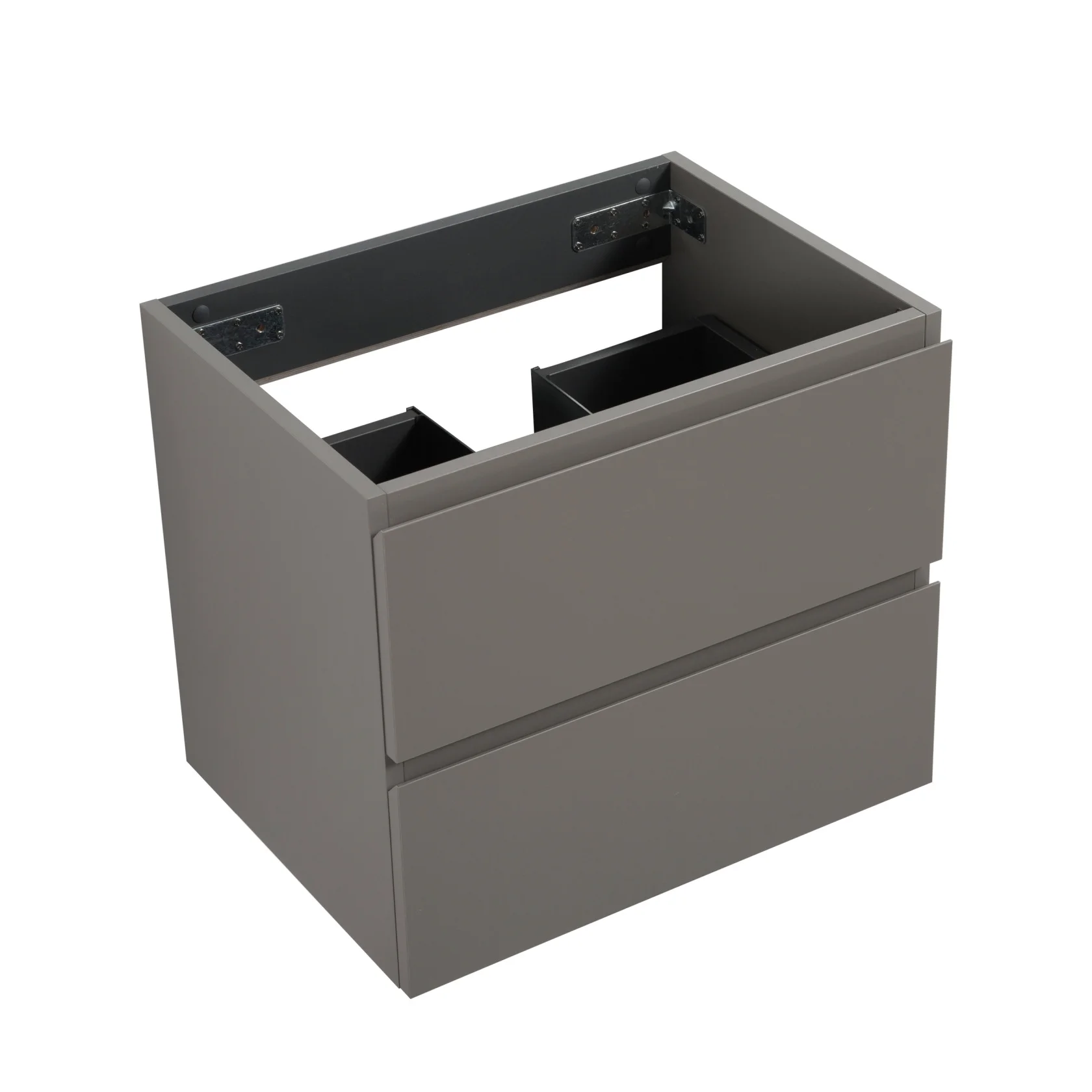 Wall Mount Bathroom Cabinet Without Basin, Gray Two-Drawer Storage Unit with Pre-Assembled Design for Space-Saving Modern Bathrooms - Image 26