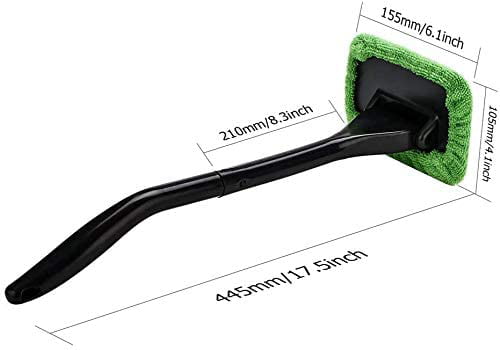 Windshield Cleaner, Microfiber Car Windshield Cleaning Tool and Washable Microfiber Pads and Extendable Handle Auto Inside Glass Wiper Kit - Image 6